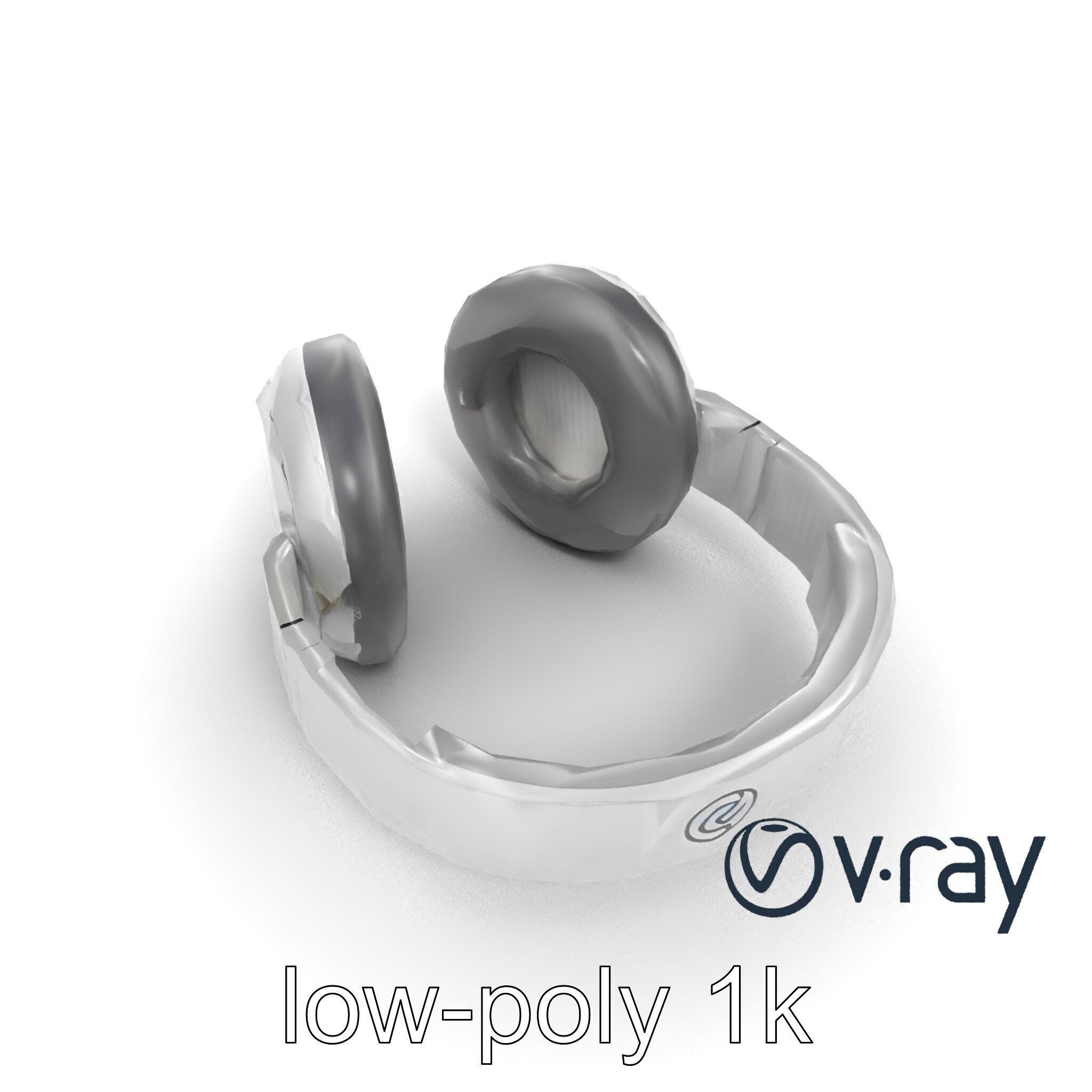 Sleek Minimalist Noise-Cancelling Headphones model pack Low-poly 3D model_17