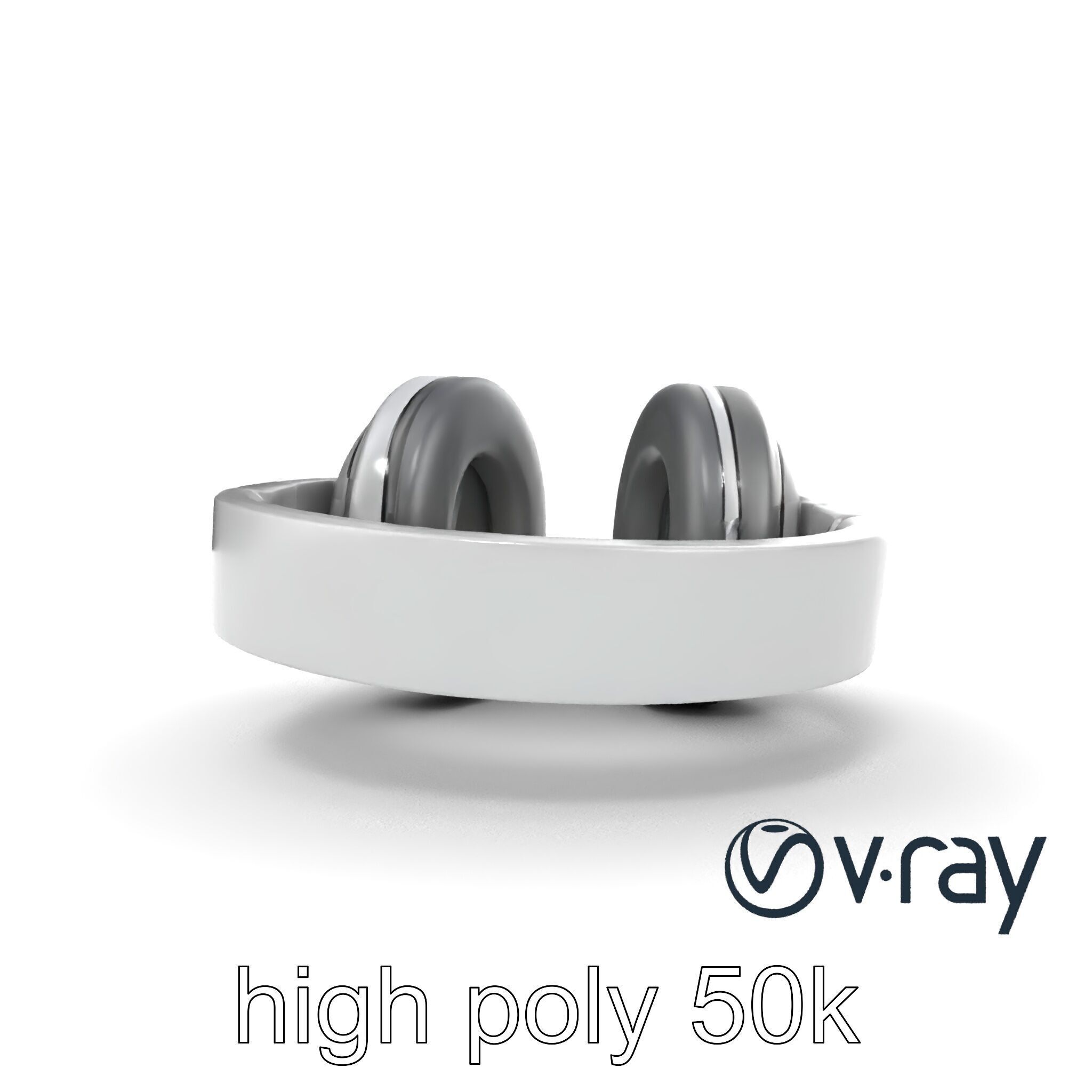 Sleek Minimalist Noise-Cancelling Headphones model pack Low-poly 3D model_22