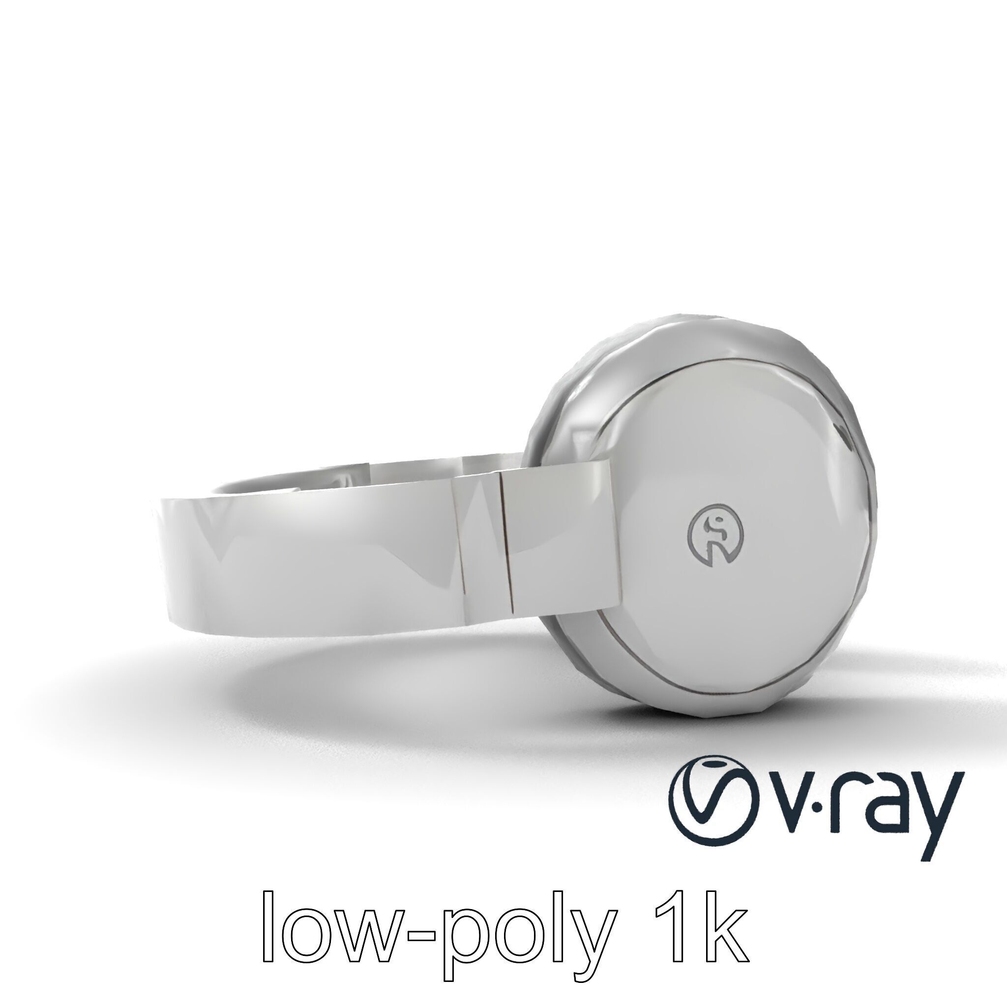 Sleek Minimalist Noise-Cancelling Headphones model pack Low-poly 3D model_23