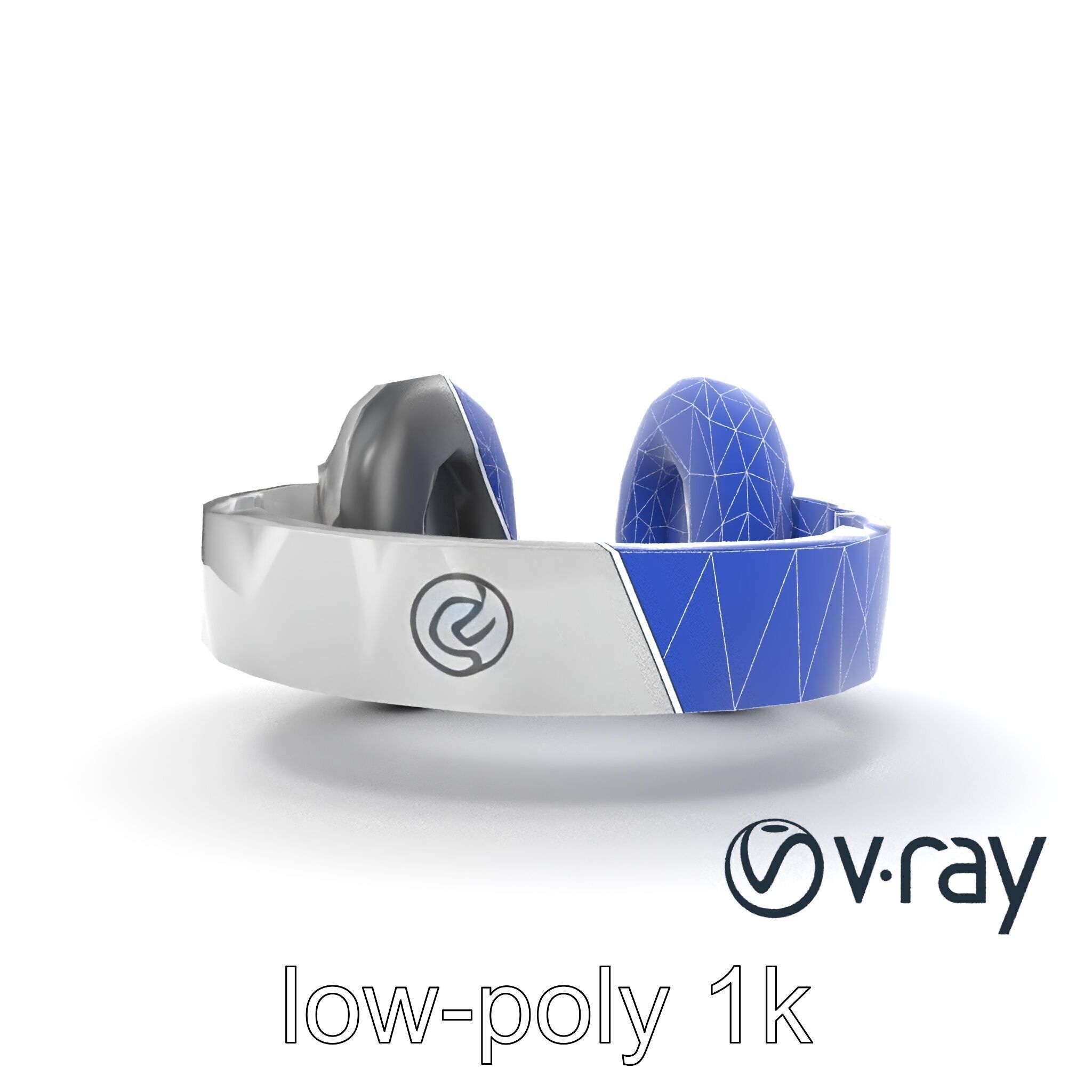 Sleek Minimalist Noise-Cancelling Headphones model pack Low-poly 3D model_12