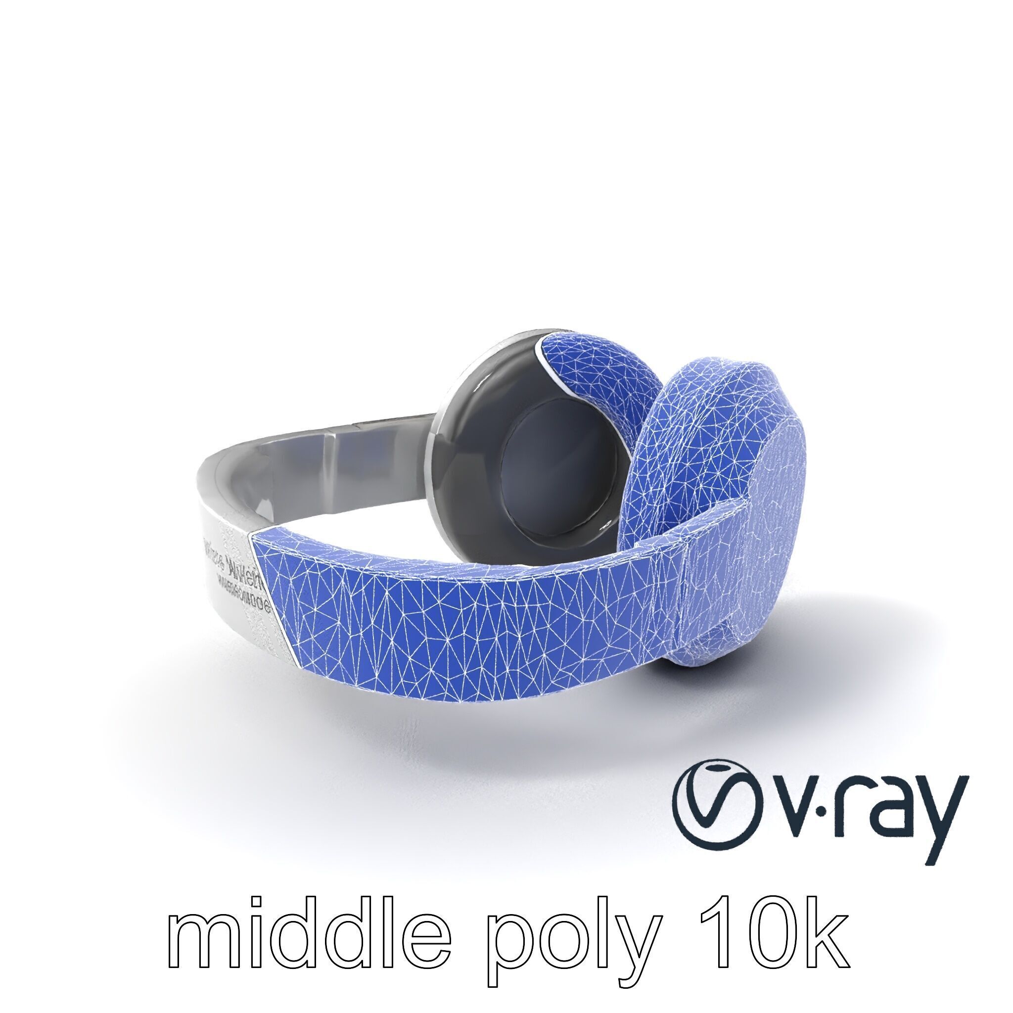 Sleek Minimalist Noise-Cancelling Headphones model pack Low-poly 3D model_6