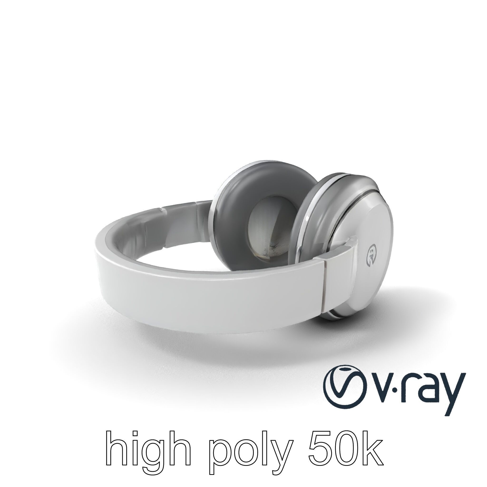 Sleek Minimalist Noise-Cancelling Headphones model pack Low-poly 3D model_5