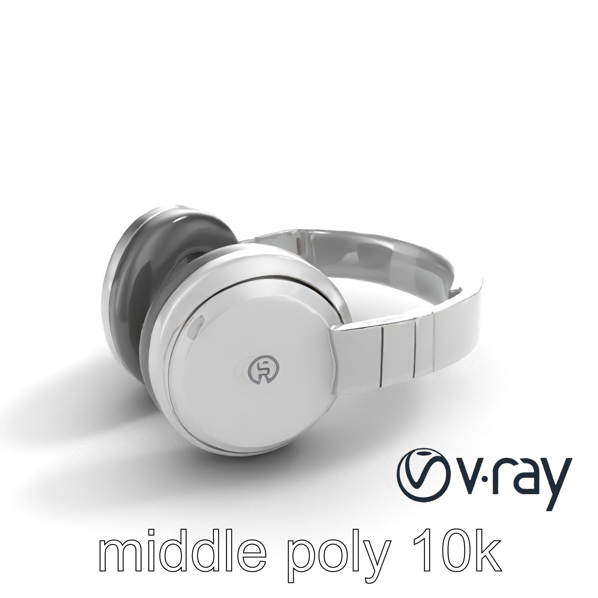 Sleek Minimalist Noise-Cancelling Headphones model pack Low-poly 3D model_9
