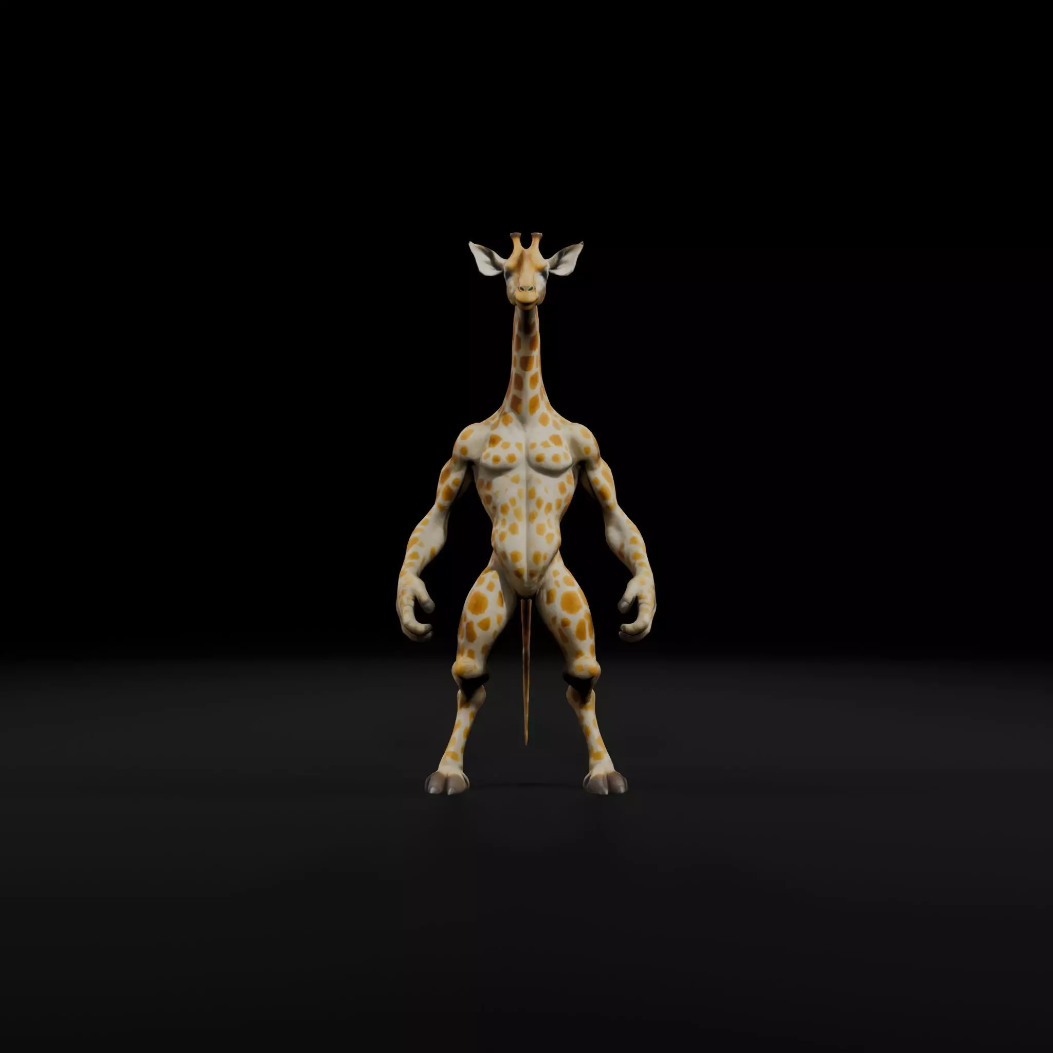 Anthropomorphic Rig-Ready Giraffe - Low Poly Asset Low-poly 3D model