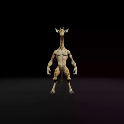 Anthropomorphic Rig-Ready Giraffe - Low Poly Asset Low-poly 3D model