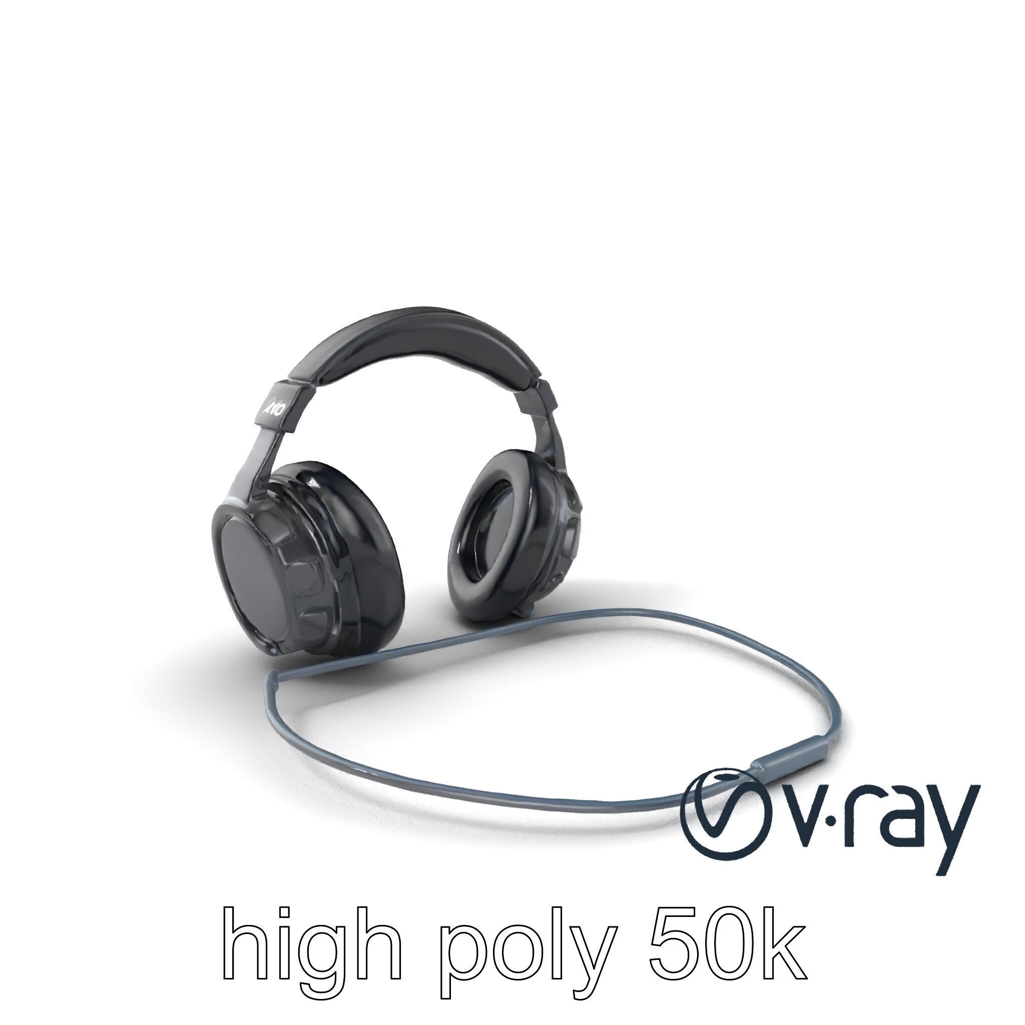 Rugged Sports Headphones Dynamic Audio model pack Low-poly 3D model_5