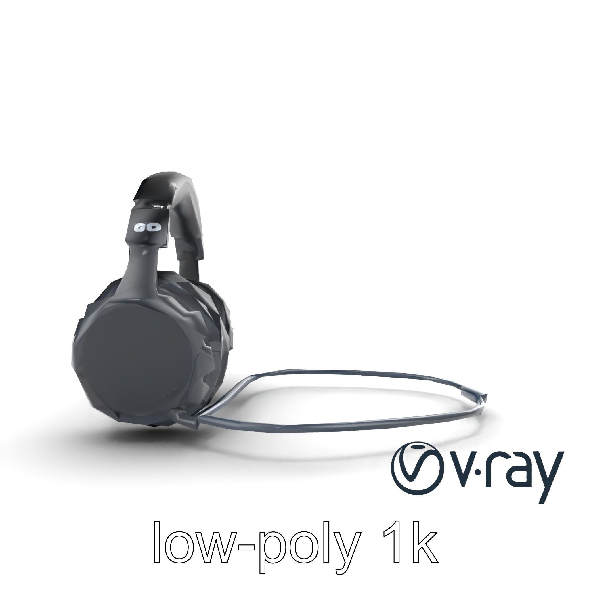 Rugged Sports Headphones Dynamic Audio model pack Low-poly 3D model_13