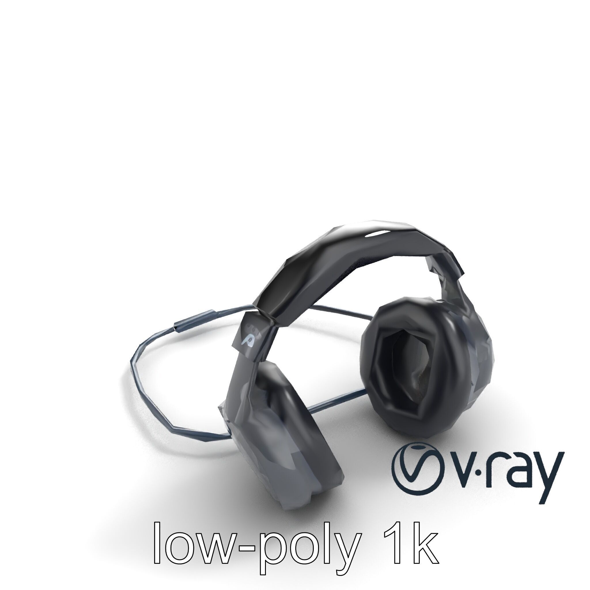Rugged Sports Headphones Dynamic Audio model pack Low-poly 3D model_7