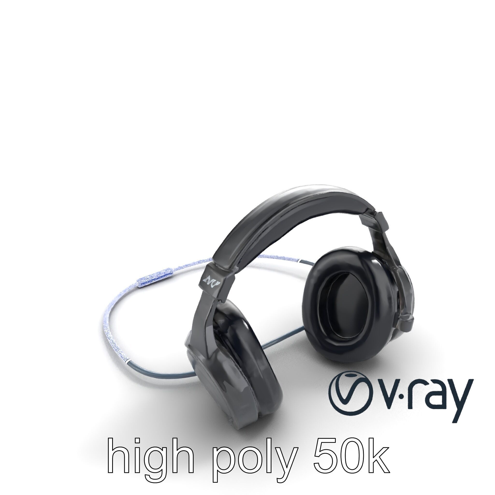 Rugged Sports Headphones Dynamic Audio model pack Low-poly 3D model_15
