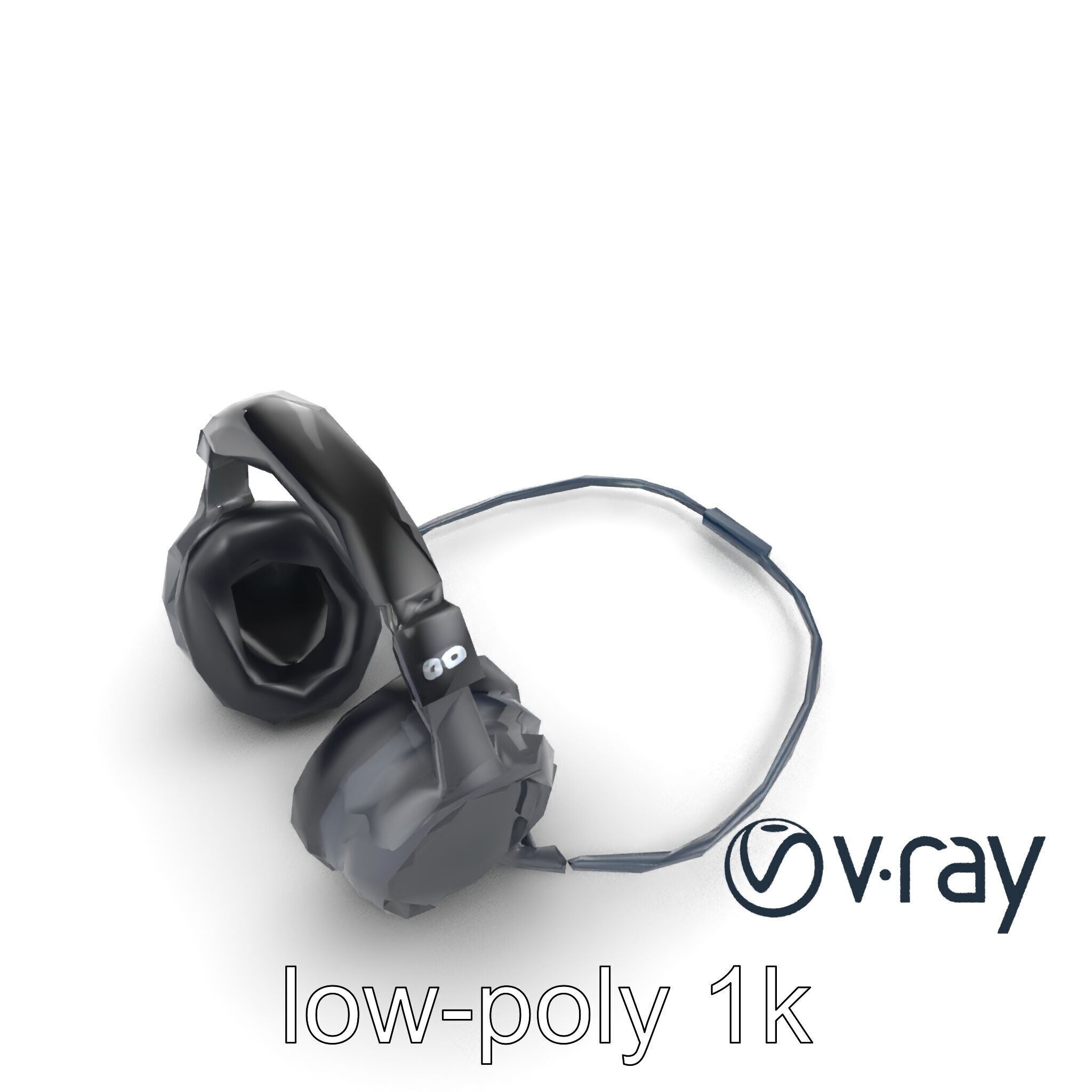 Rugged Sports Headphones Dynamic Audio model pack Low-poly 3D model_10