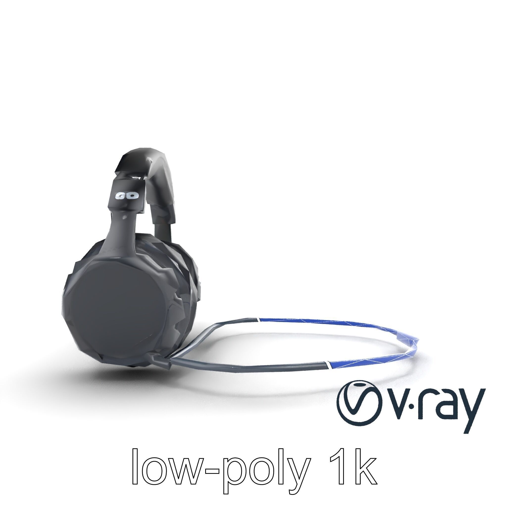 Rugged Sports Headphones Dynamic Audio model pack Low-poly 3D model_28