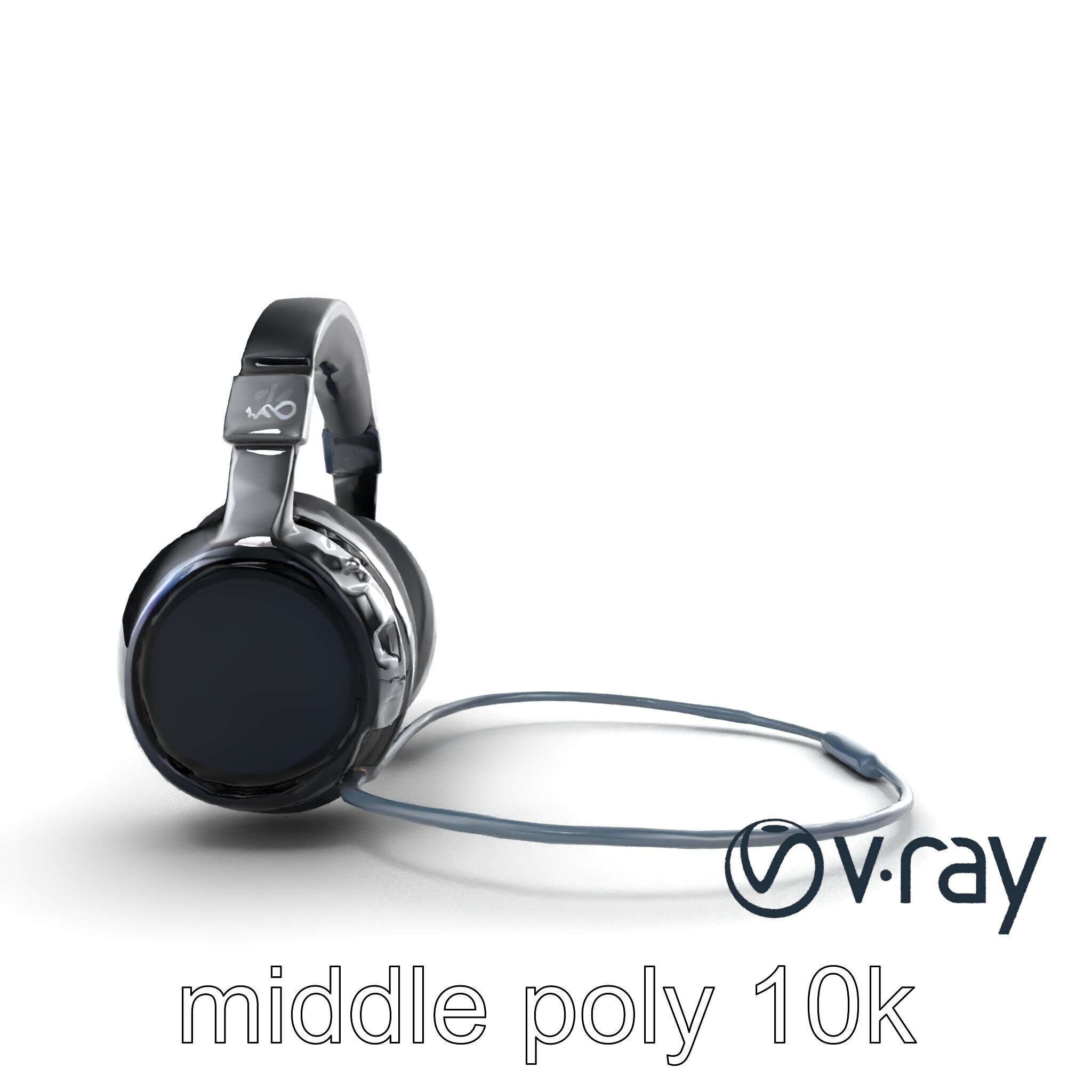 Rugged Sports Headphones Dynamic Audio model pack Low-poly 3D model_25