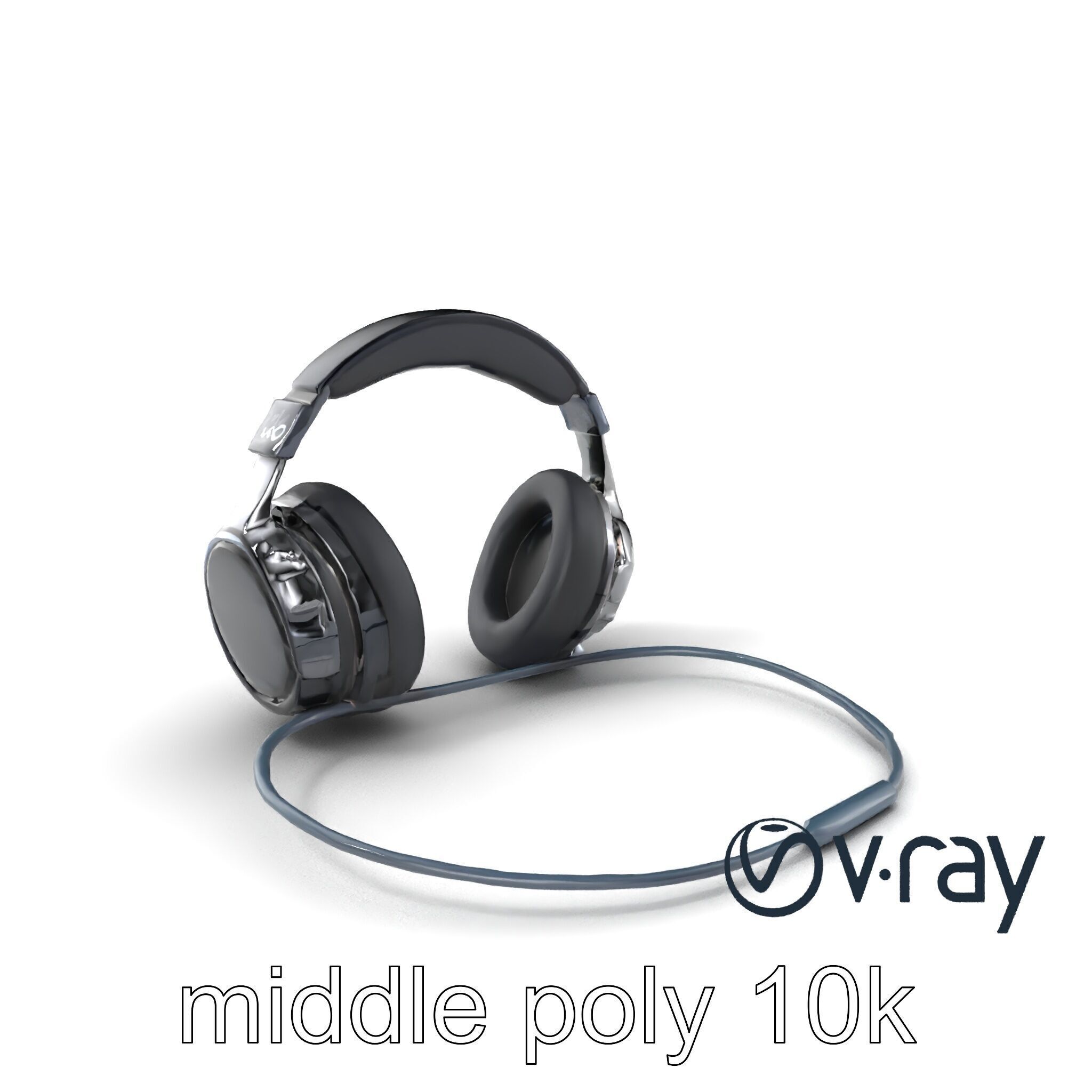 Rugged Sports Headphones Dynamic Audio model pack Low-poly 3D model_3