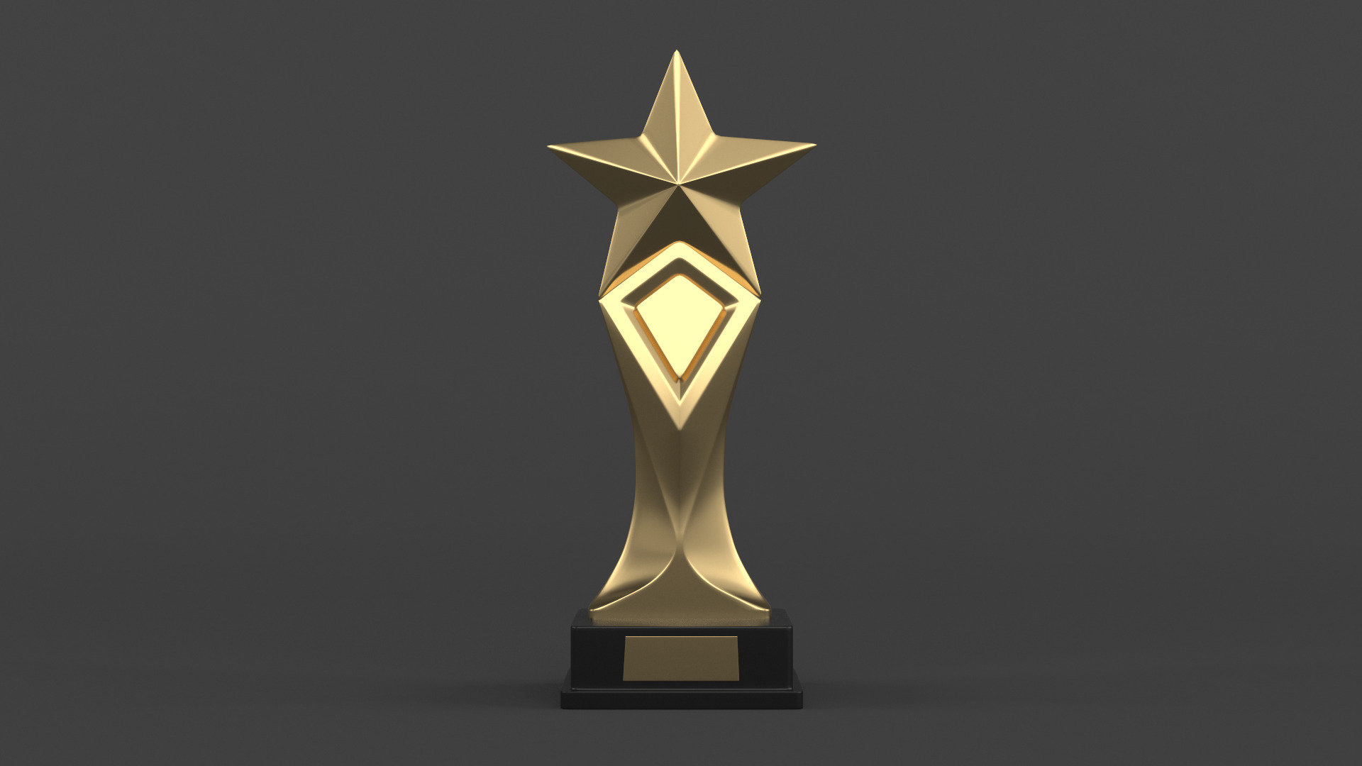 Gold Trophy Cups 3D model_5