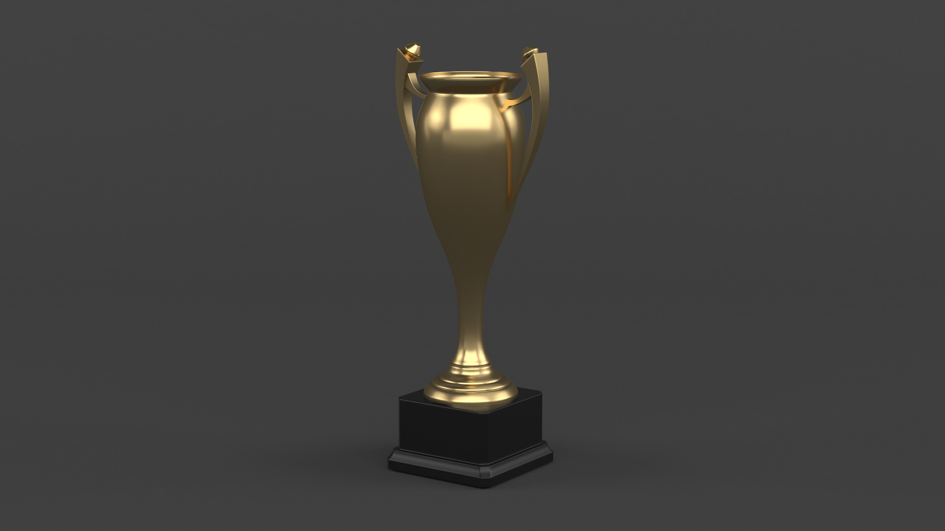 Gold Trophy Cups 3D model_2