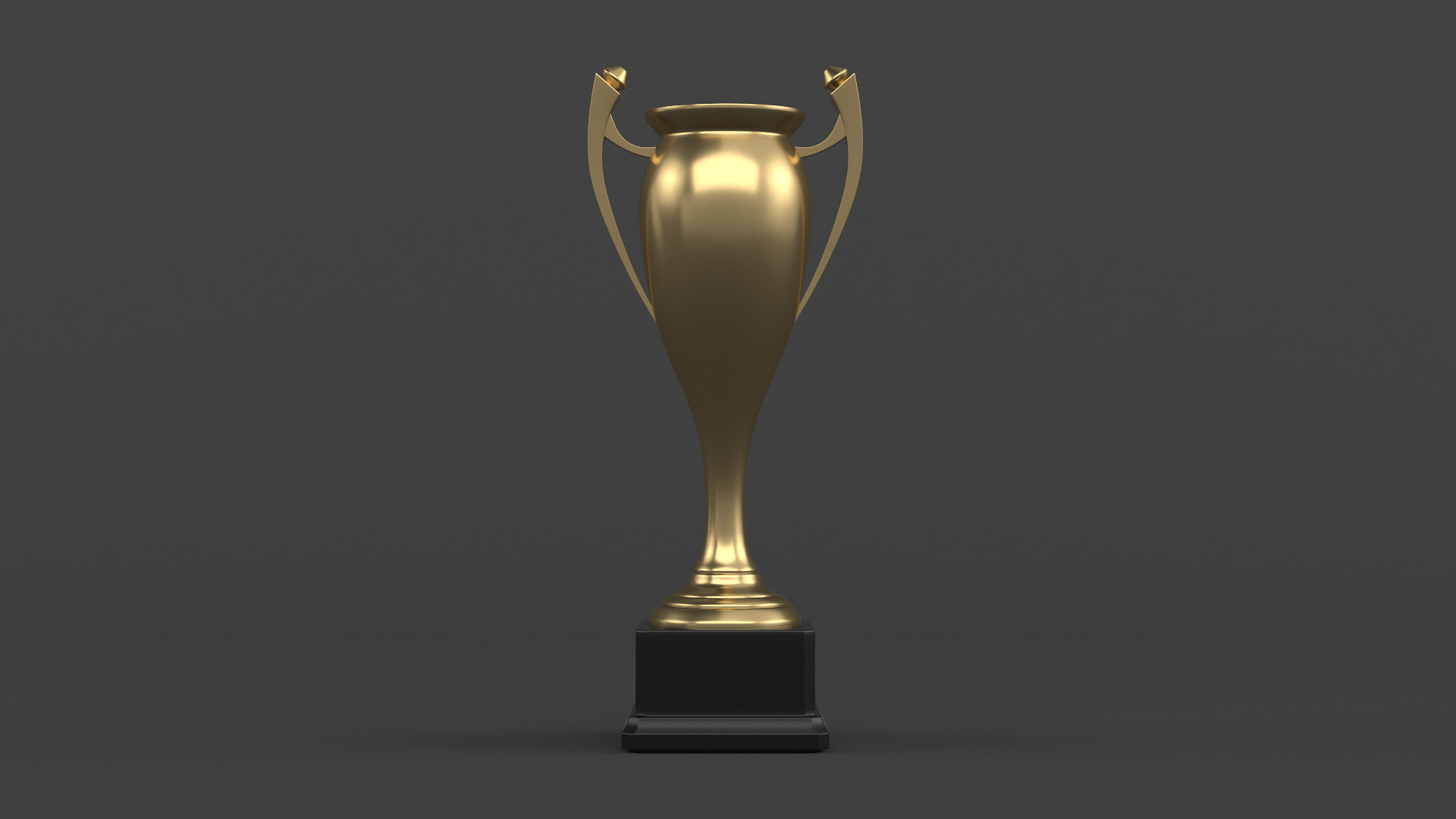 Gold Trophy Cups 3D model_1
