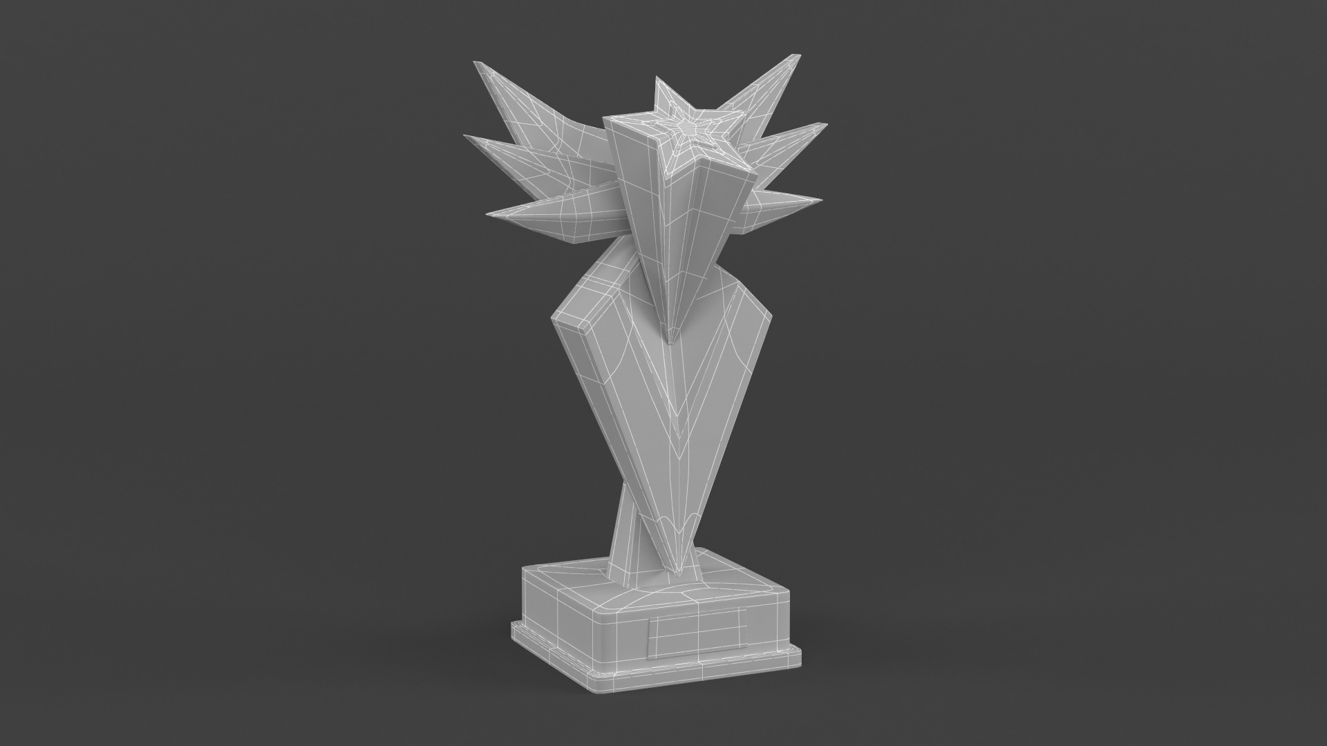 Gold Trophy Cups 3D model_11