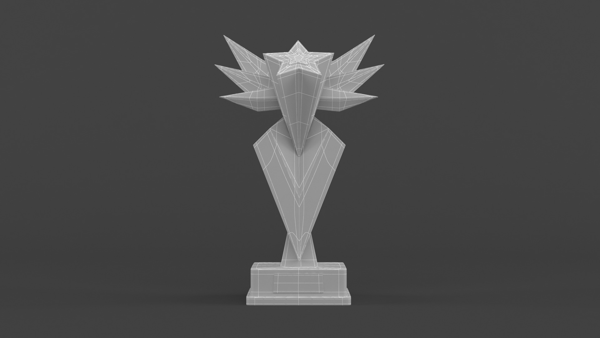 Gold Trophy Cups 3D model_10