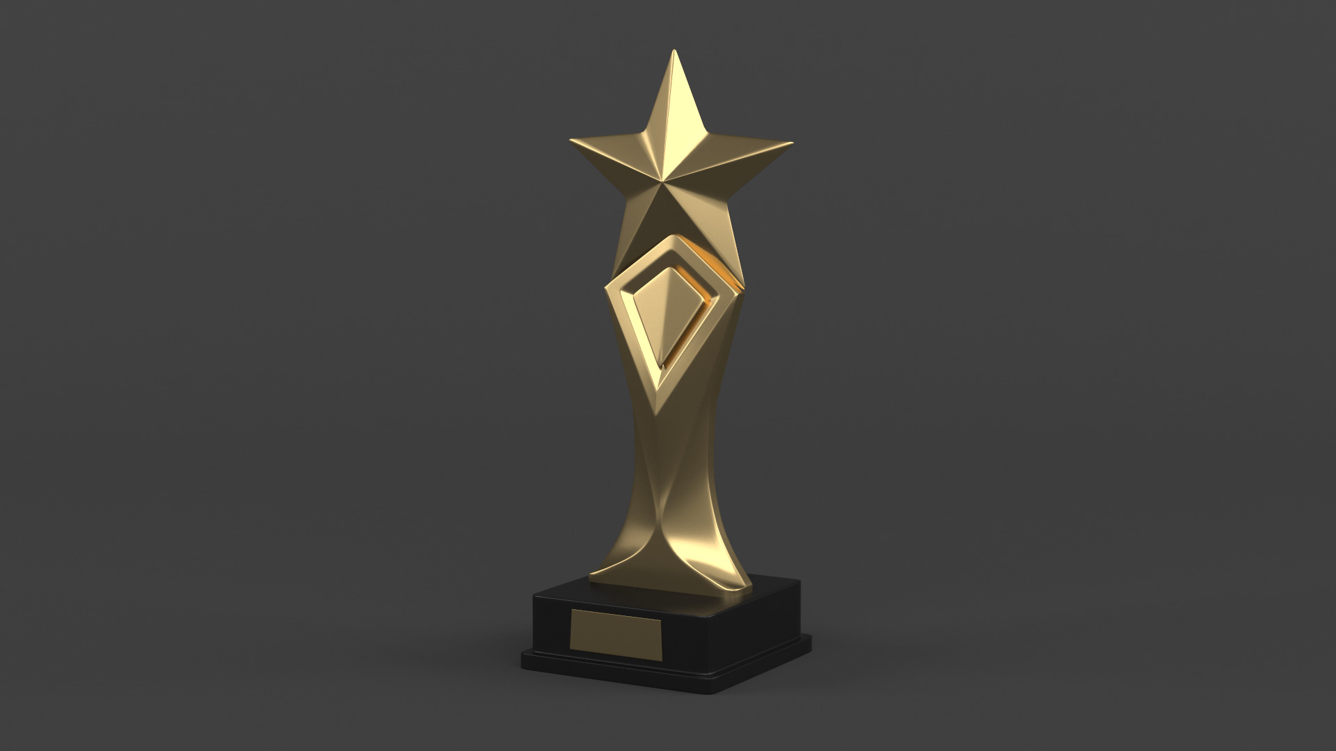 Gold Trophy Cups 3D model_6