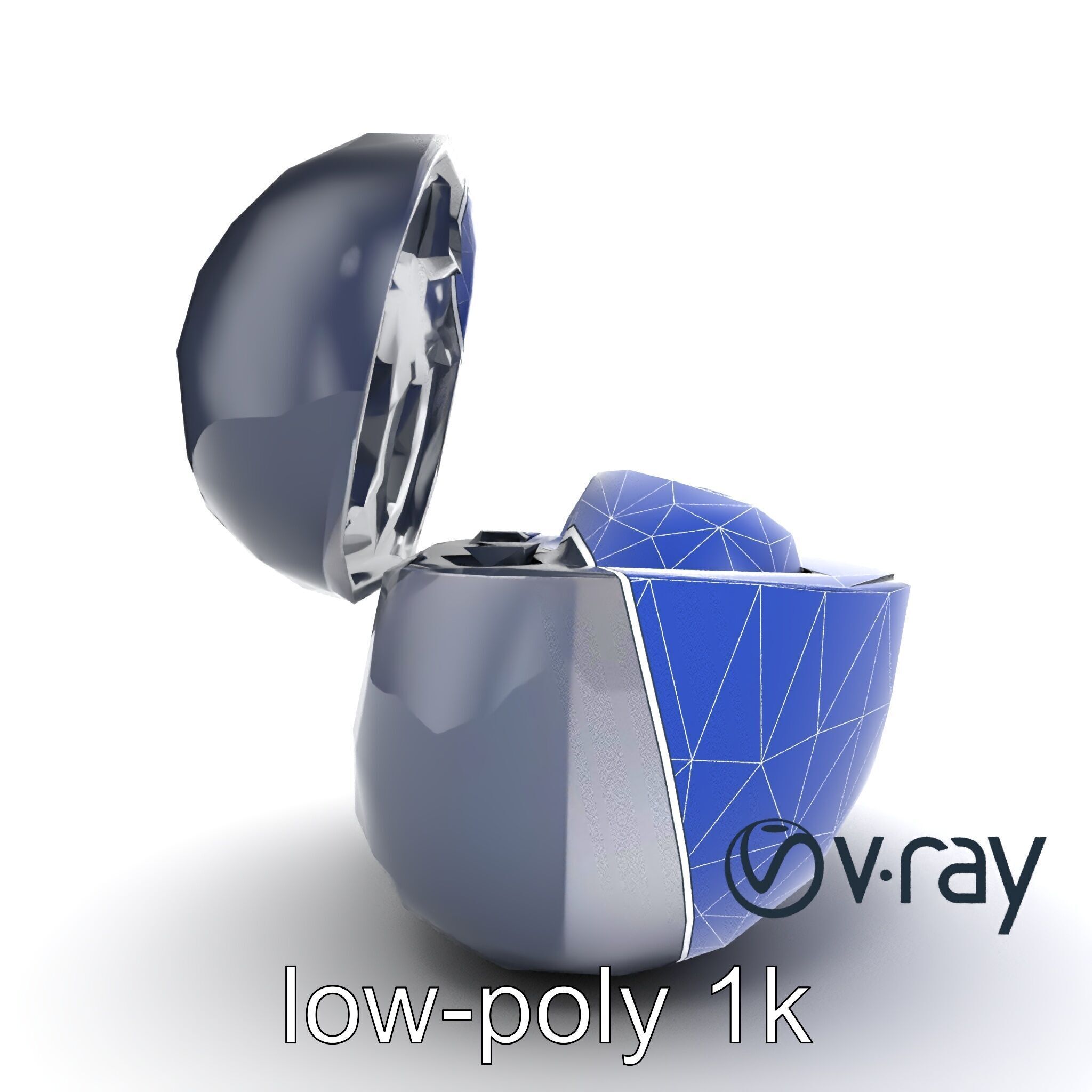 True Wireless Earbuds Compact Design model pack Low-poly 3D model_26