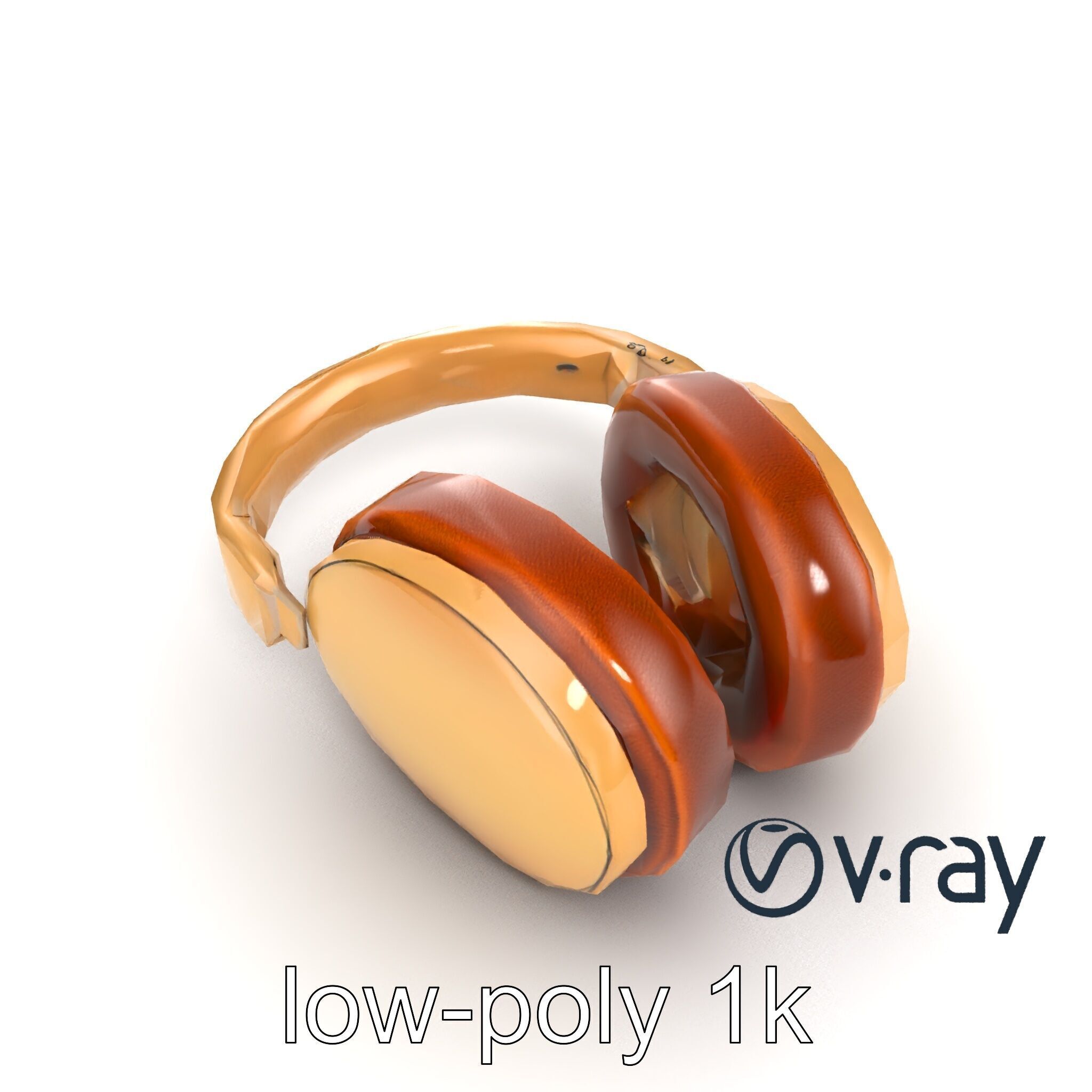 Elegant On-Ear Headphones model pack Low-poly 3D model_10