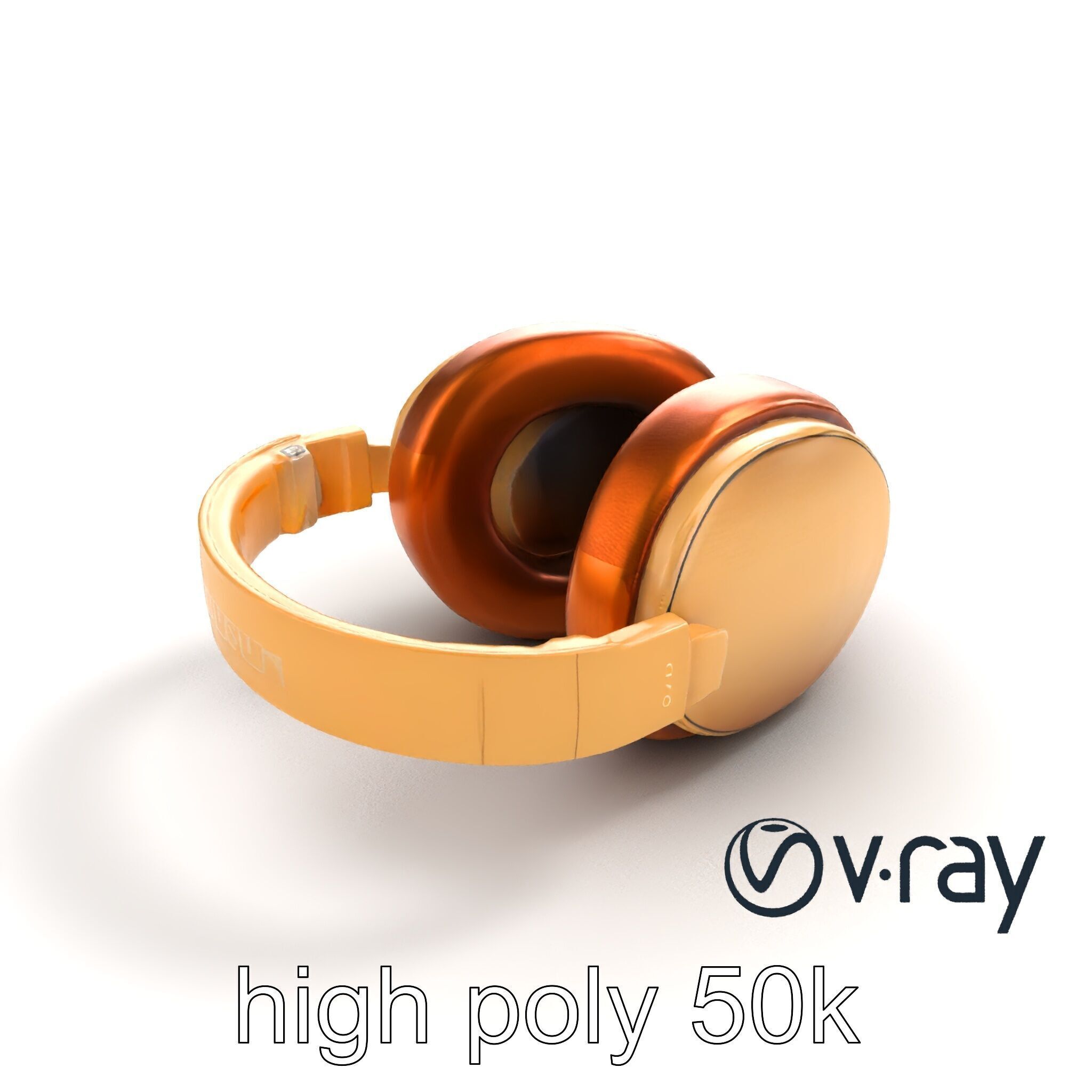 Elegant On-Ear Headphones model pack Low-poly 3D model_11