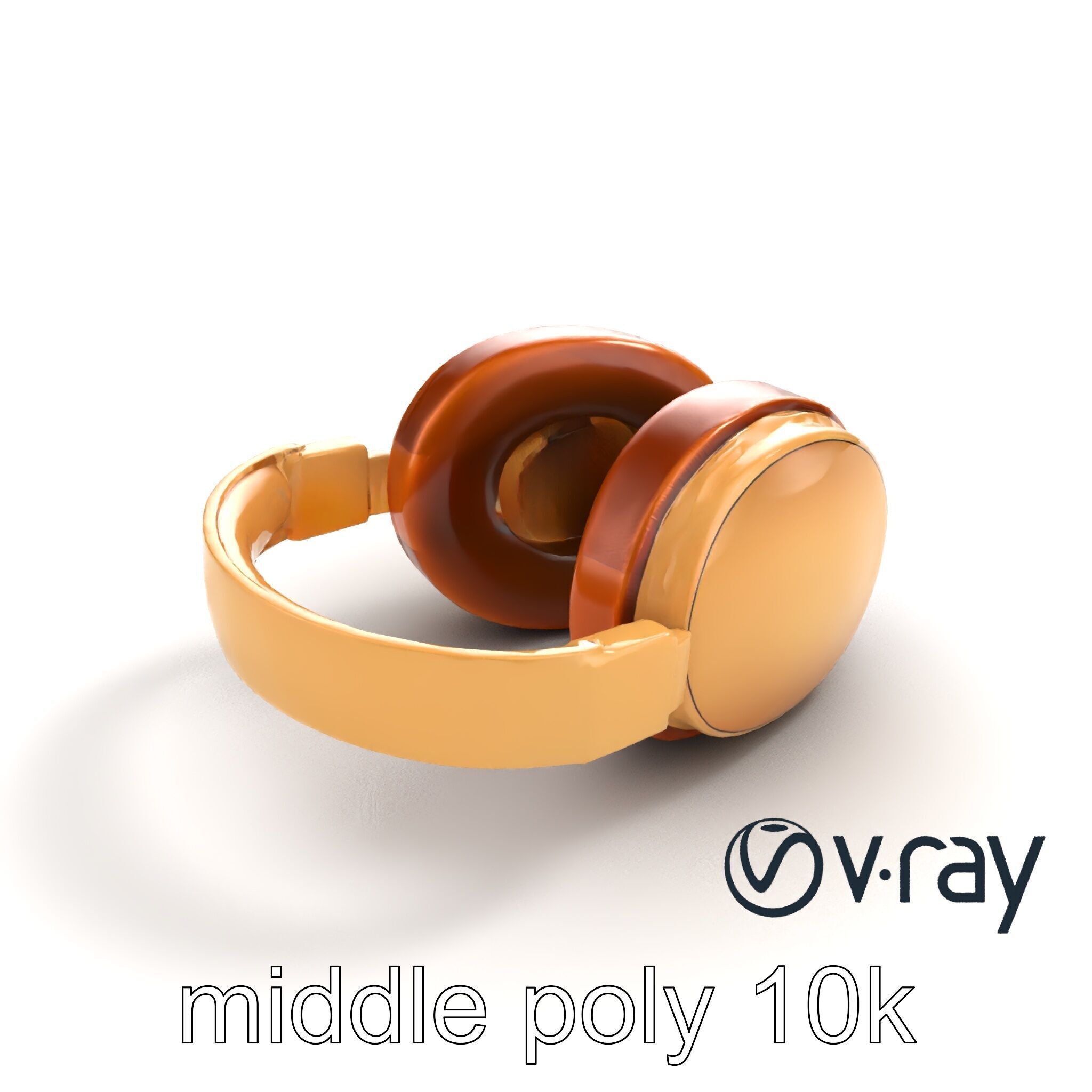 Elegant On-Ear Headphones model pack Low-poly 3D model_6