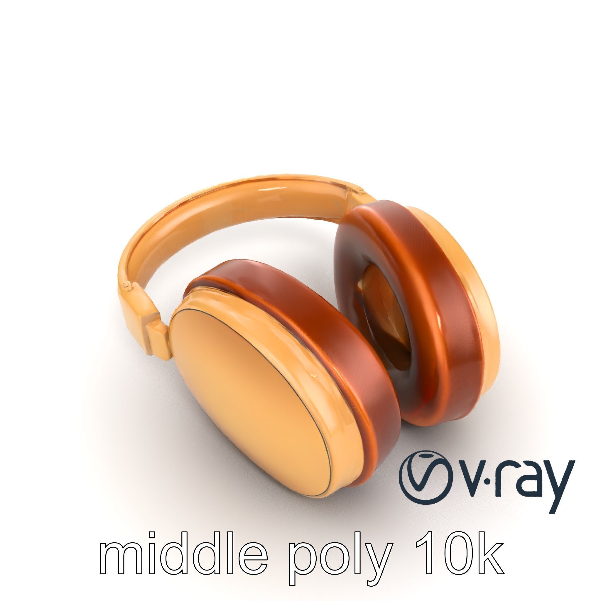 Elegant On-Ear Headphones model pack Low-poly 3D model_9