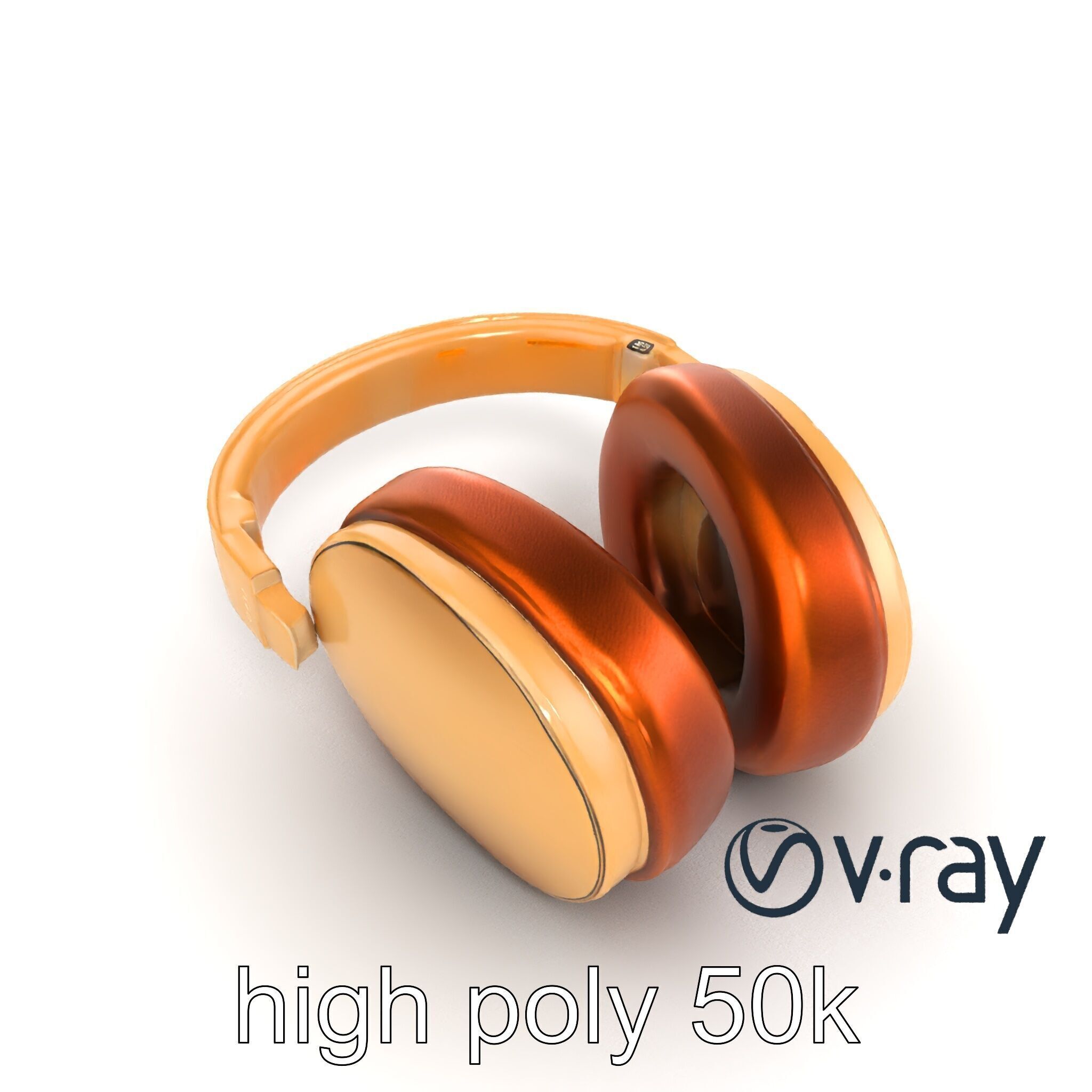 Elegant On-Ear Headphones model pack Low-poly 3D model_12