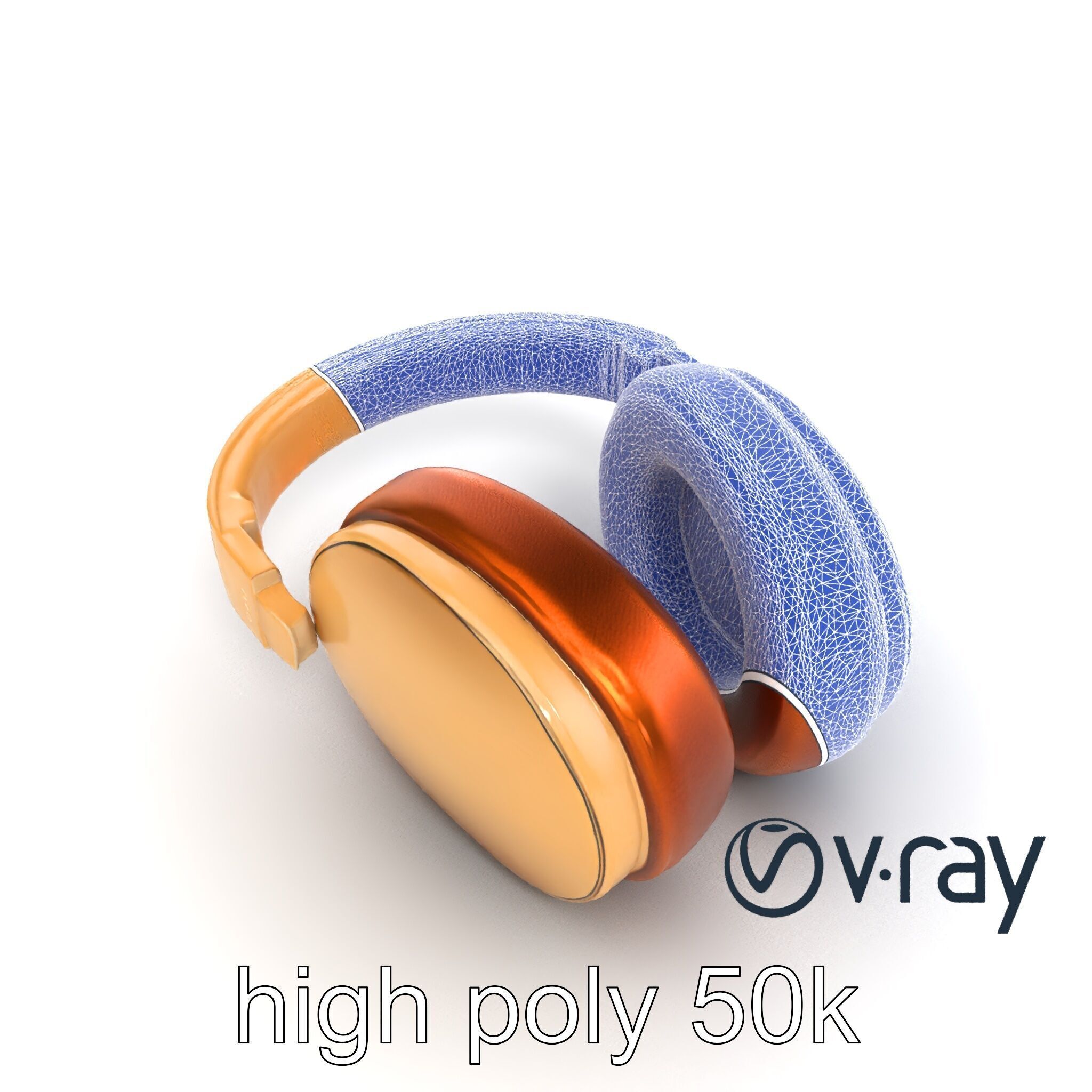 Elegant On-Ear Headphones model pack Low-poly 3D model_32