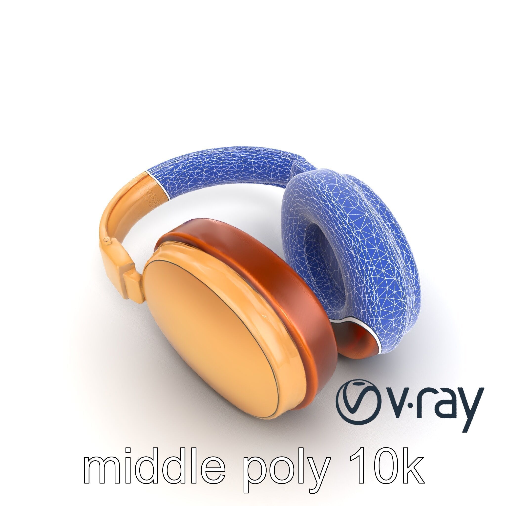 Elegant On-Ear Headphones model pack Low-poly 3D model_31