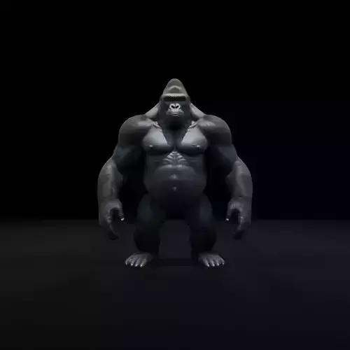 Anthropomorphic Rig-Ready Gorilla - Low Poly Asset Low-poly 3D model
