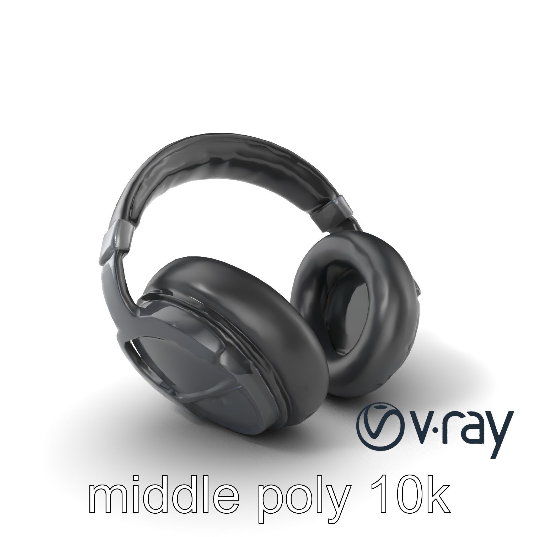 Studio Monitor Headphones 3D model pack Low-poly 3D model_3