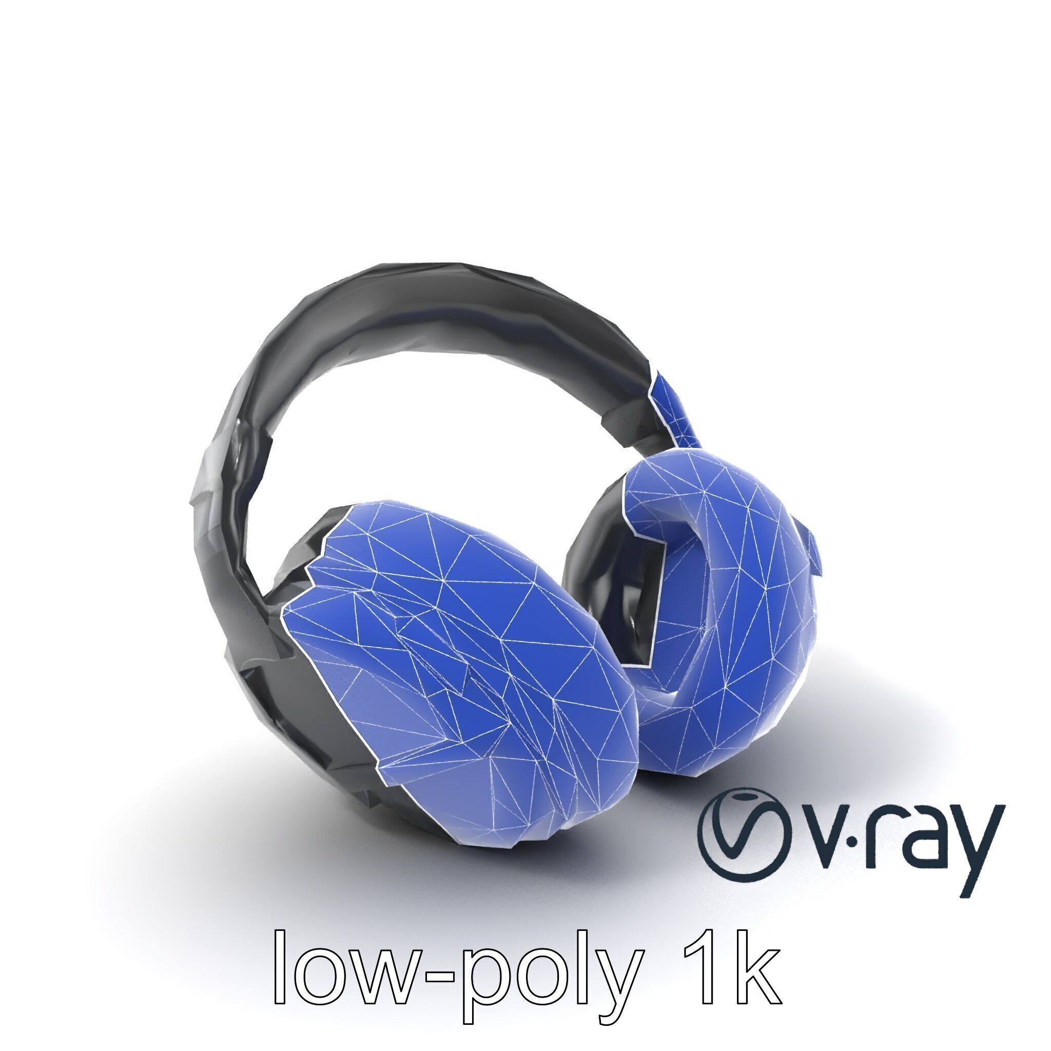 Studio Monitor Headphones 3D model pack Low-poly 3D model_7