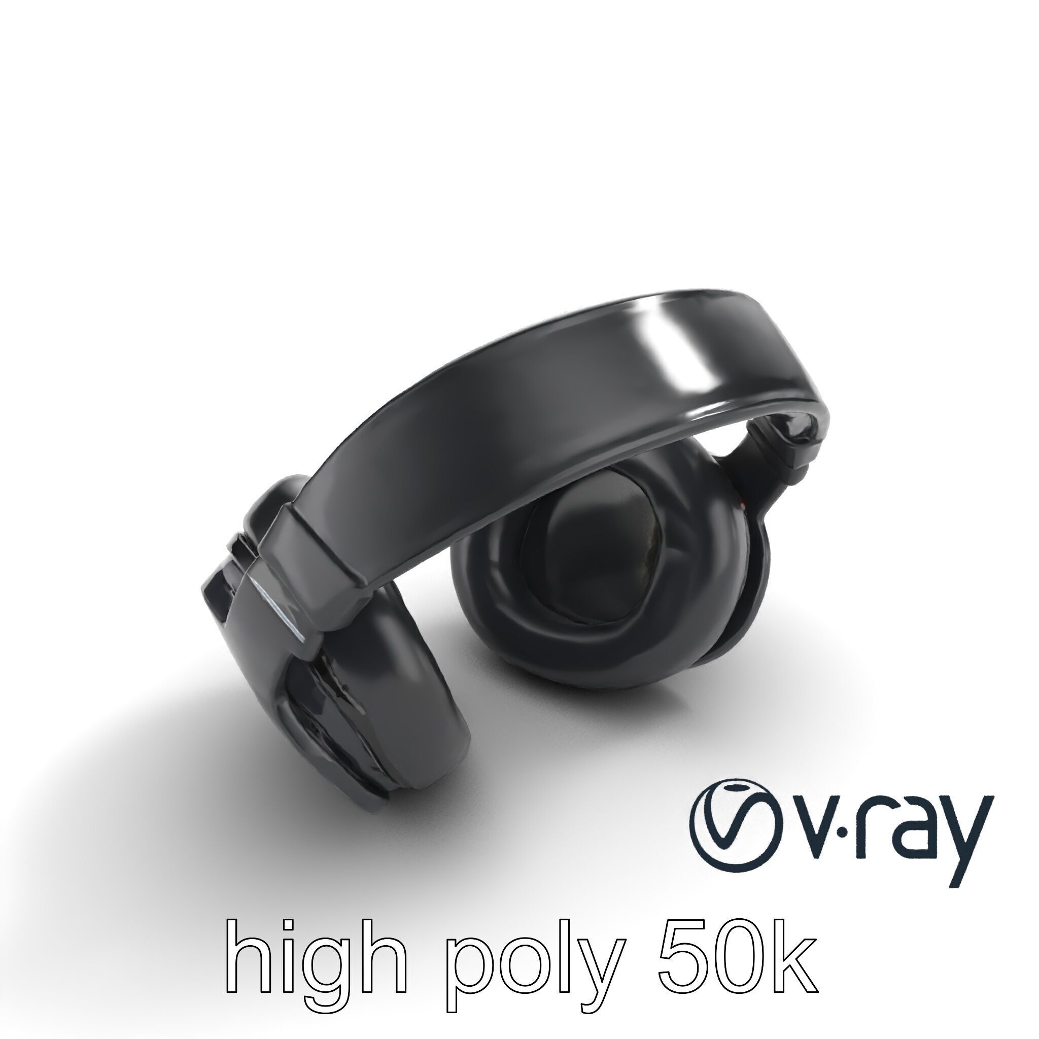 Studio Monitor Headphones 3D model pack Low-poly 3D model_8