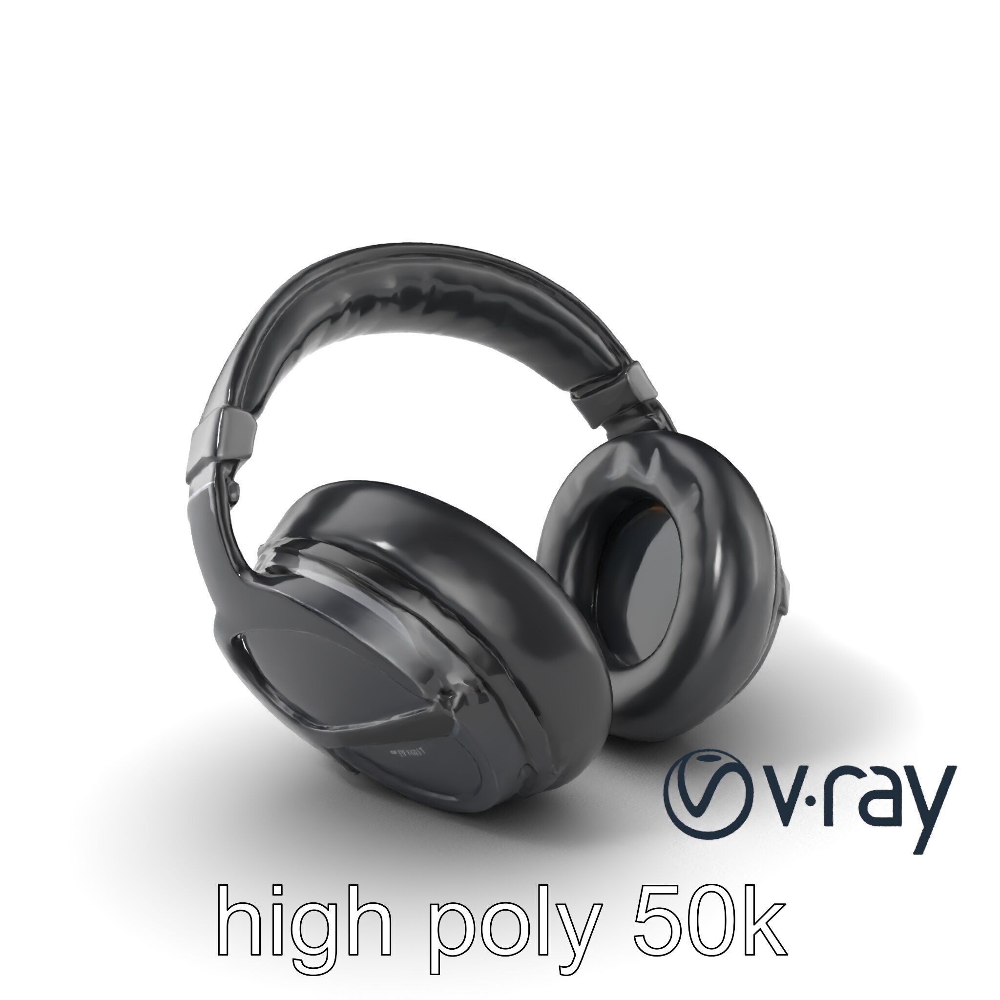 Studio Monitor Headphones 3D model pack Low-poly 3D model_5