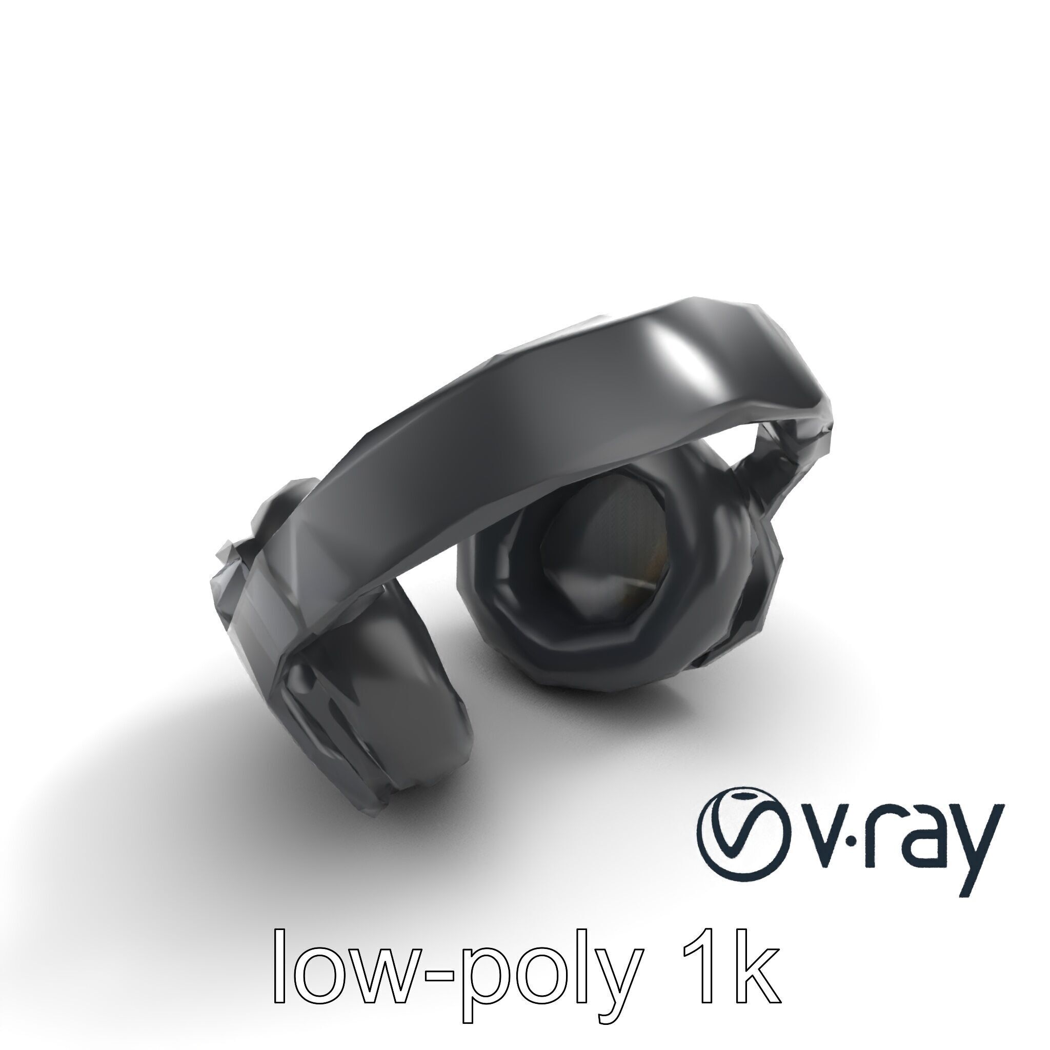 Studio Monitor Headphones 3D model pack Low-poly 3D model_10