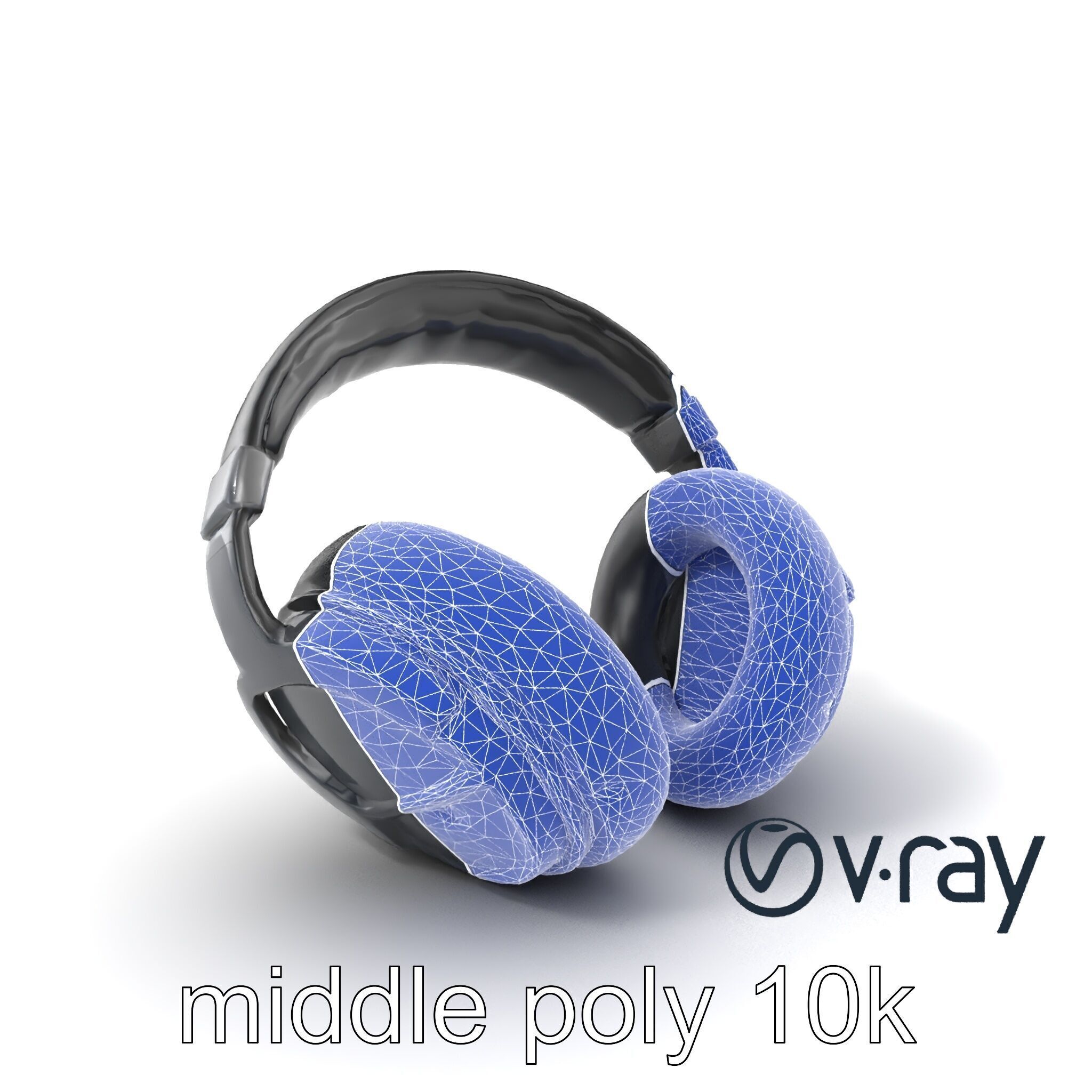 Studio Monitor Headphones 3D model pack Low-poly 3D model_6