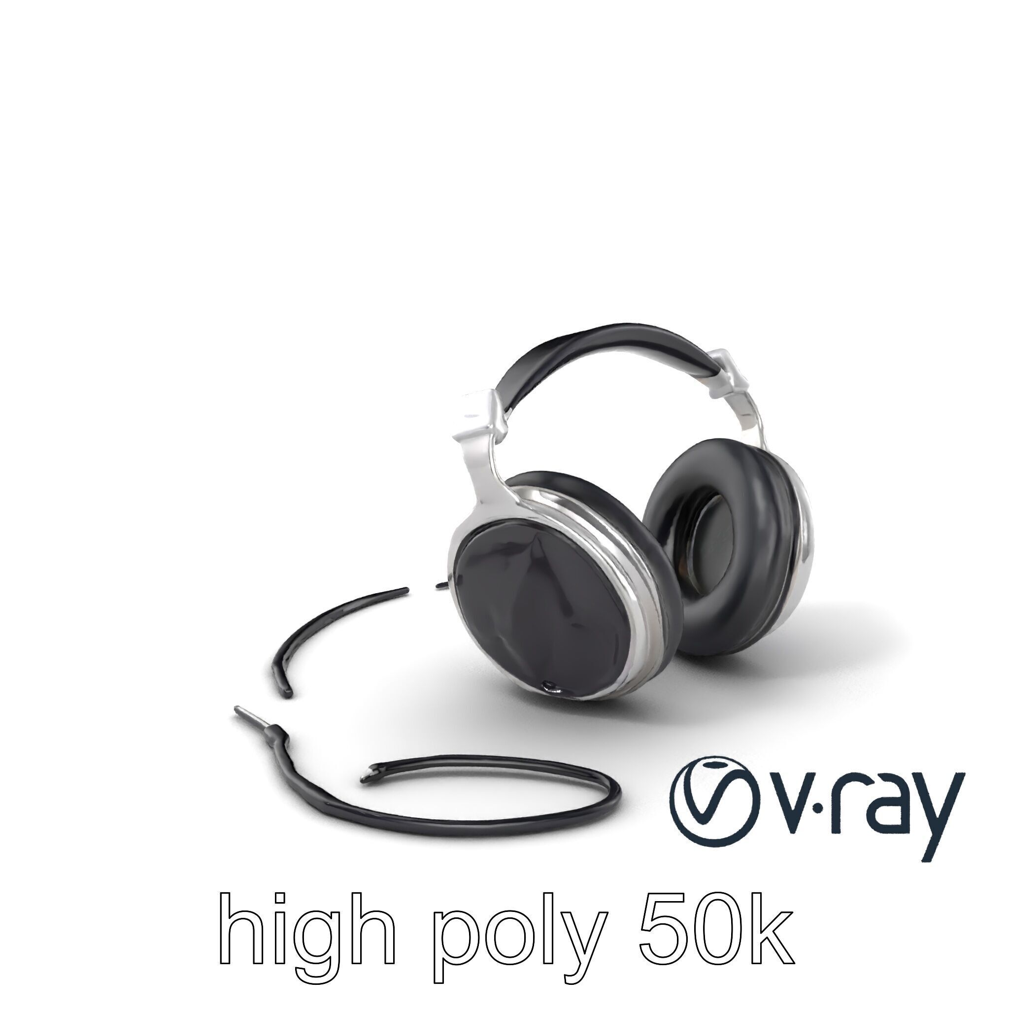 Ultra-Modern Over-Ear Headphones Model Pack Low-poly 3D model_5