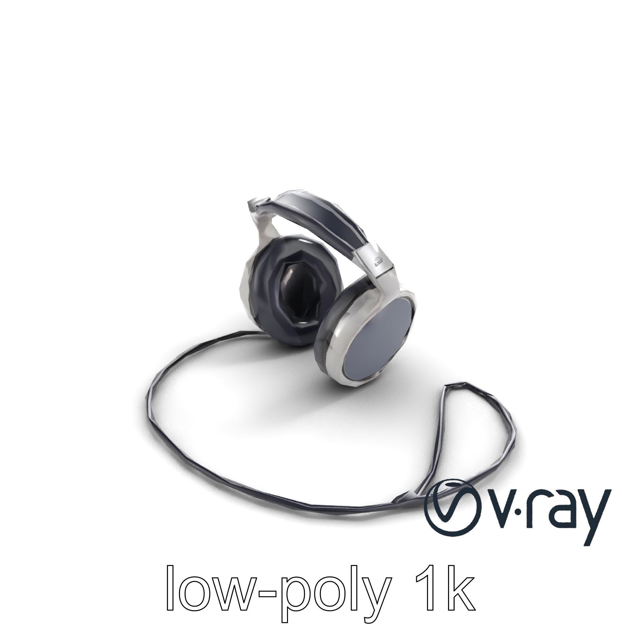 Ultra-Modern Over-Ear Headphones Model Pack Low-poly 3D model_7