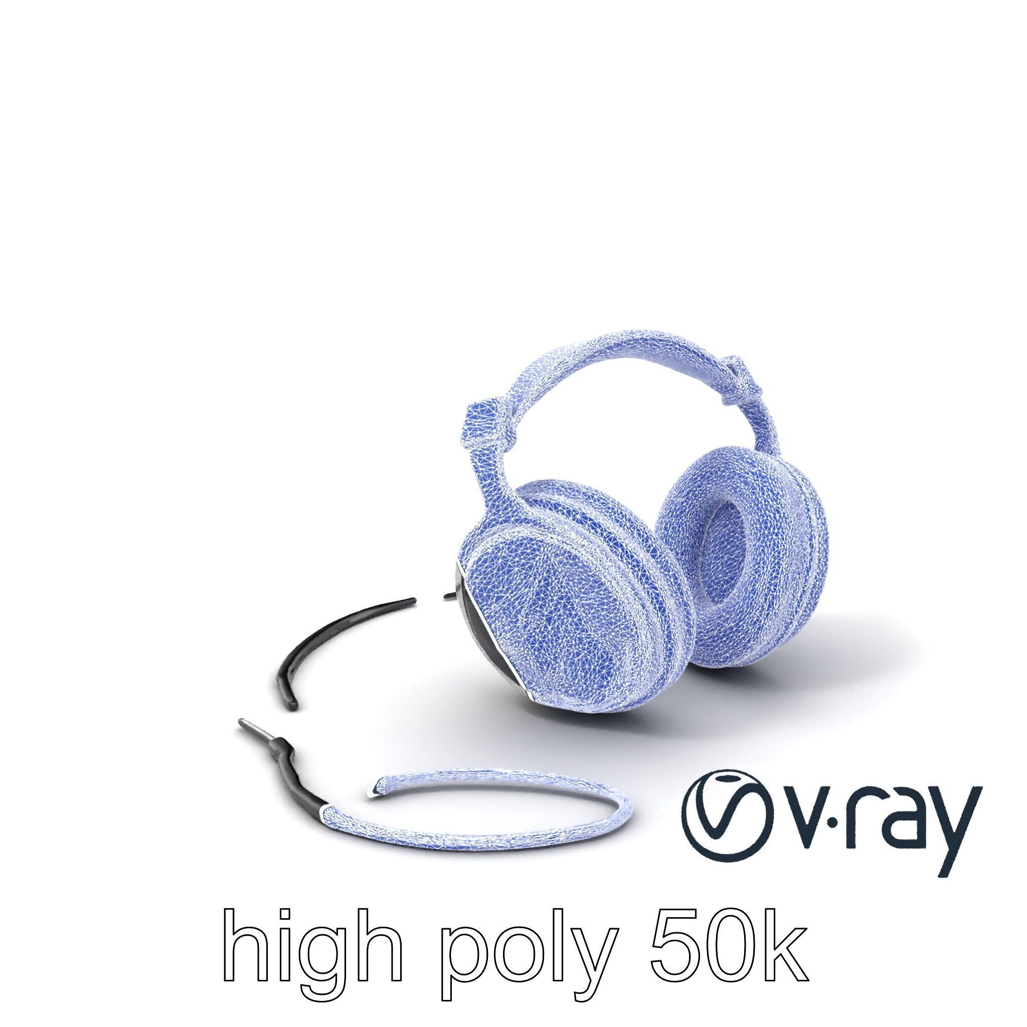 Ultra-Modern Over-Ear Headphones Model Pack Low-poly 3D model_8