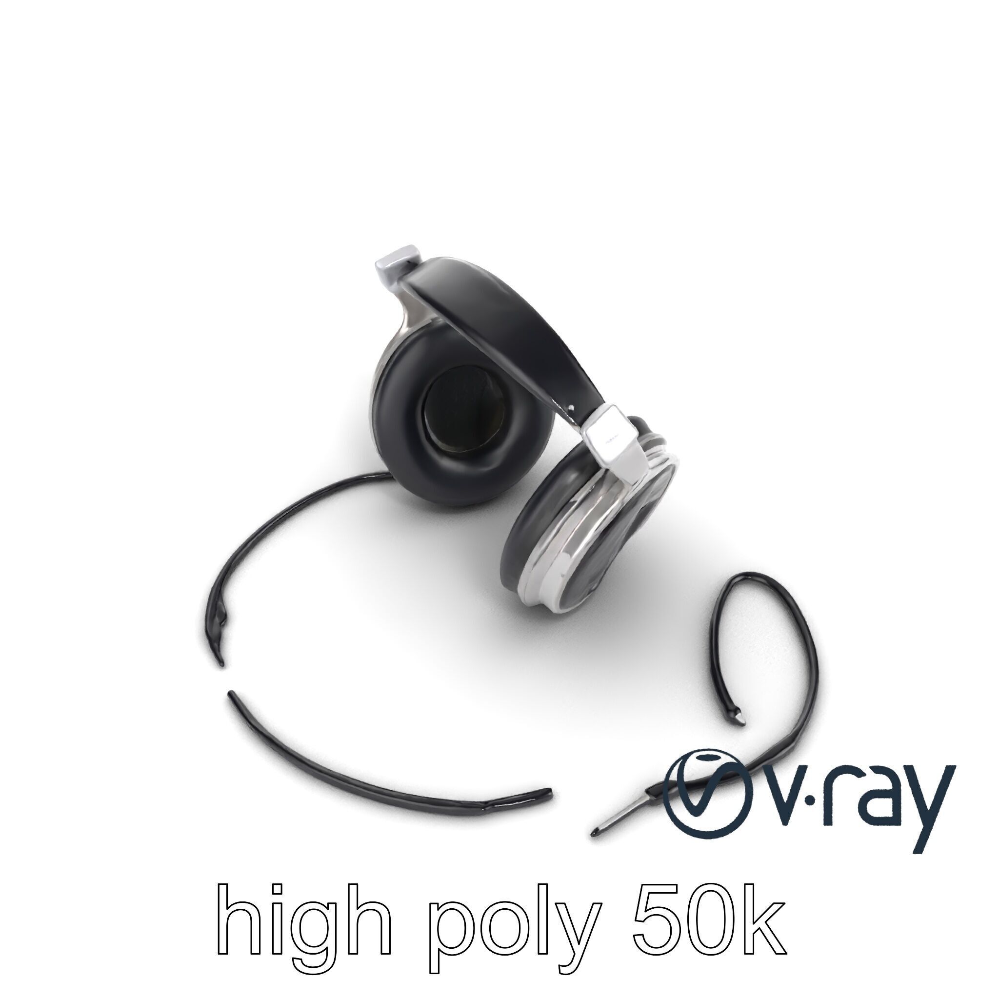 Ultra-Modern Over-Ear Headphones Model Pack Low-poly 3D model_30