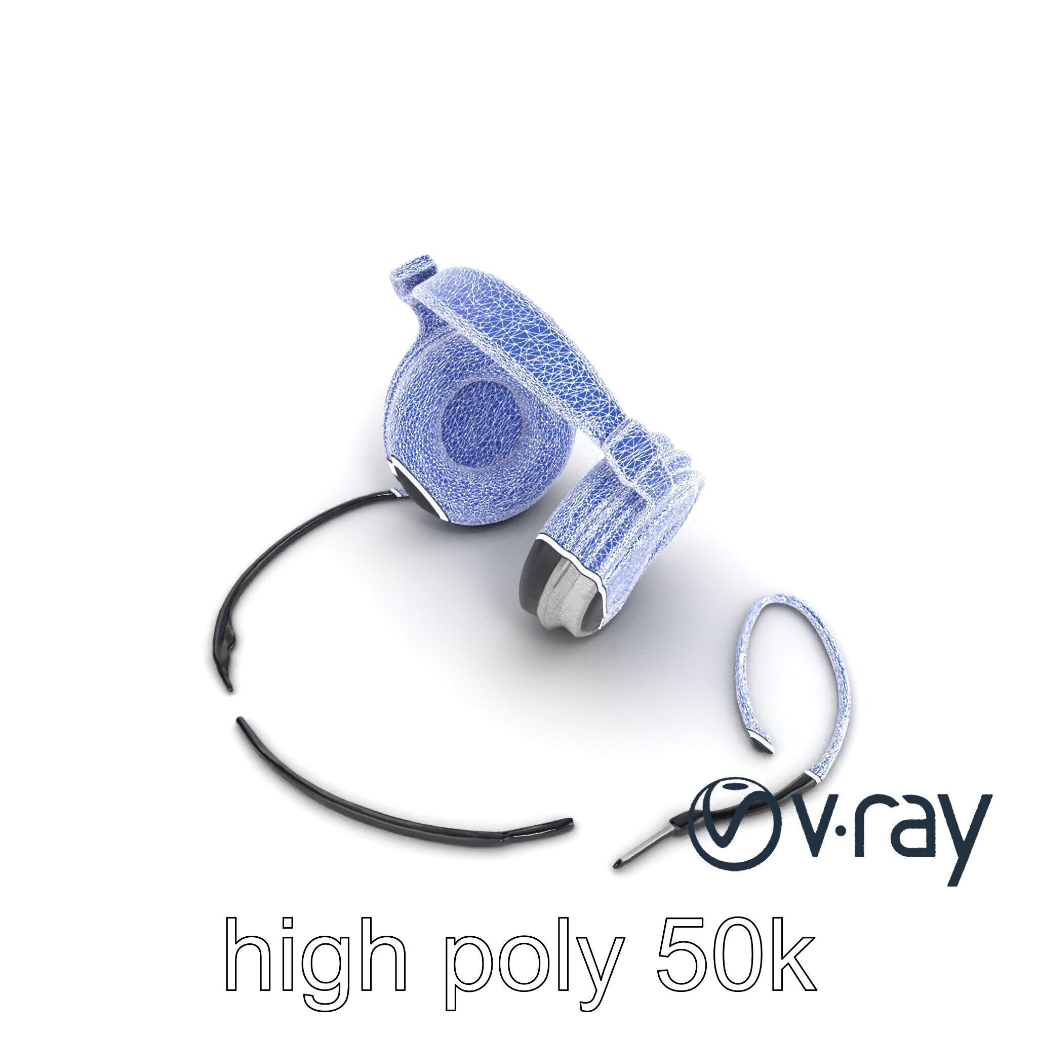 Ultra-Modern Over-Ear Headphones Model Pack Low-poly 3D model_15