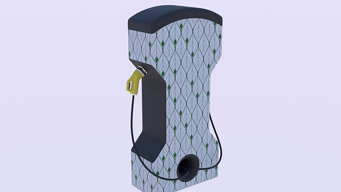 EV charger XXVI PBR 3D model 5