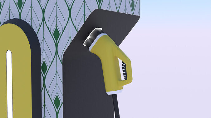 EV charger XXVI PBR 3D model 3