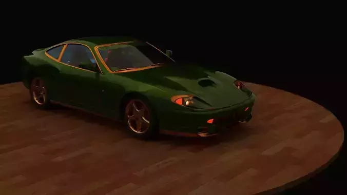 Chinese green  vintage car  