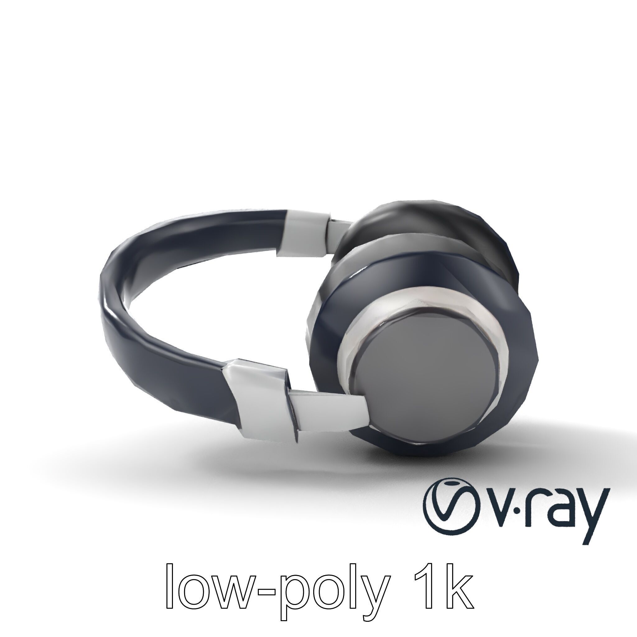 Versatile Hybrid Headphones model pack Low-poly 3D model_13