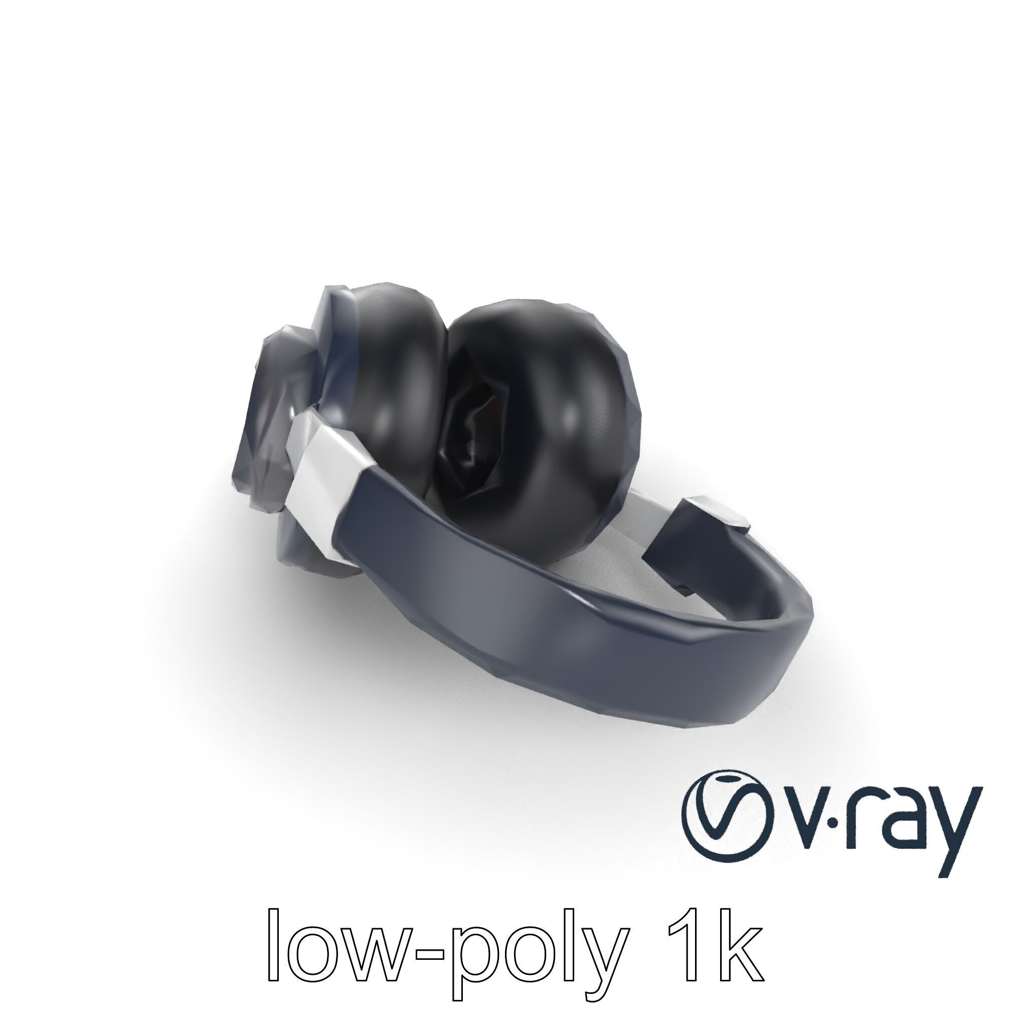 Versatile Hybrid Headphones model pack Low-poly 3D model_14
