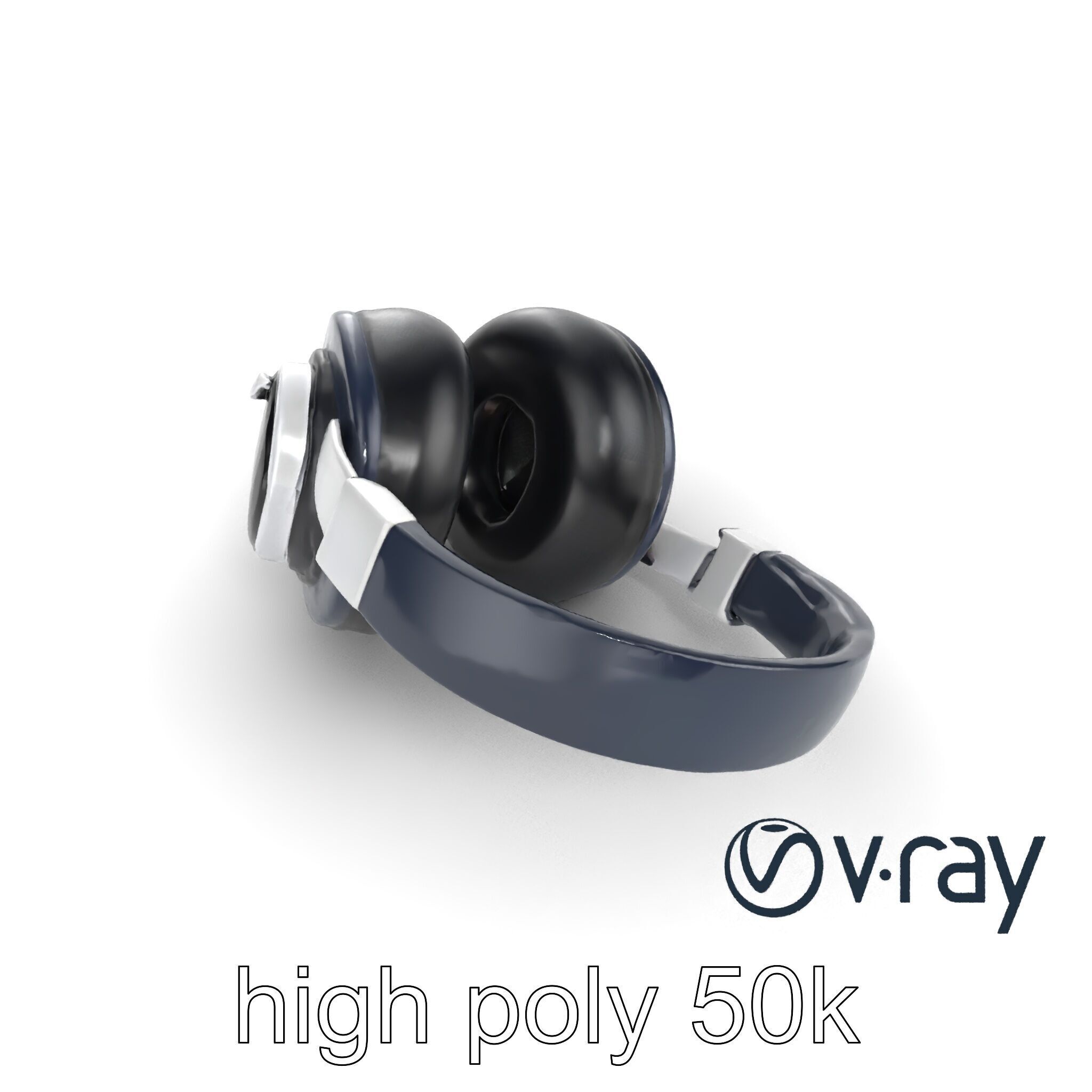 Versatile Hybrid Headphones model pack Low-poly 3D model_12