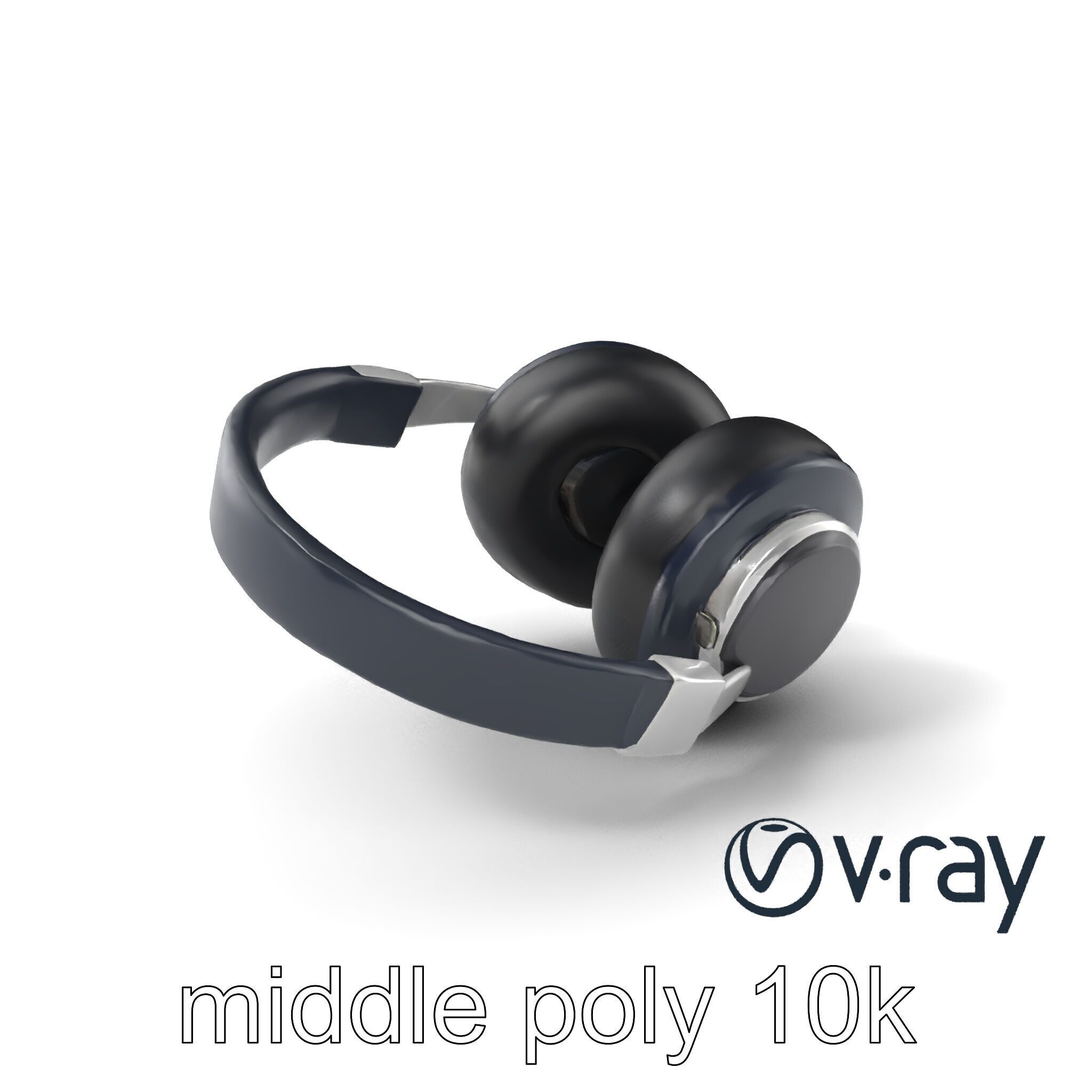 Versatile Hybrid Headphones model pack Low-poly 3D model_3